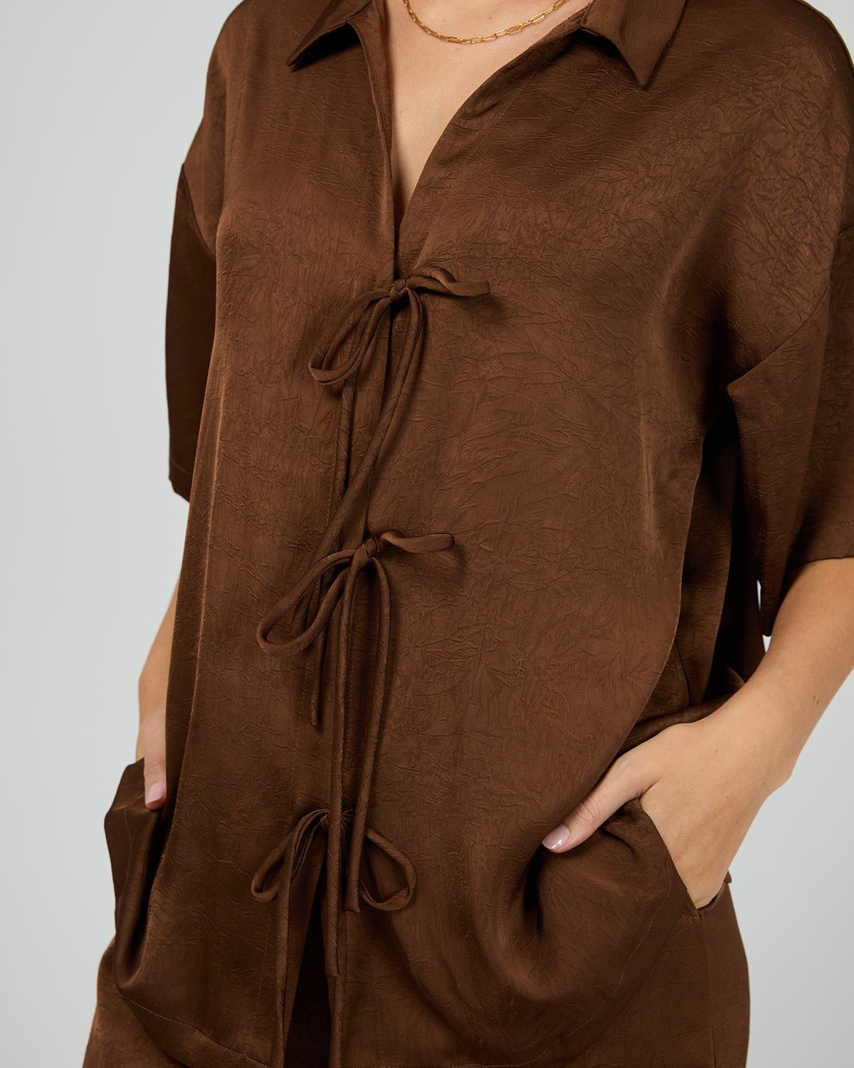 Gabriel Button Up Shirt Brown