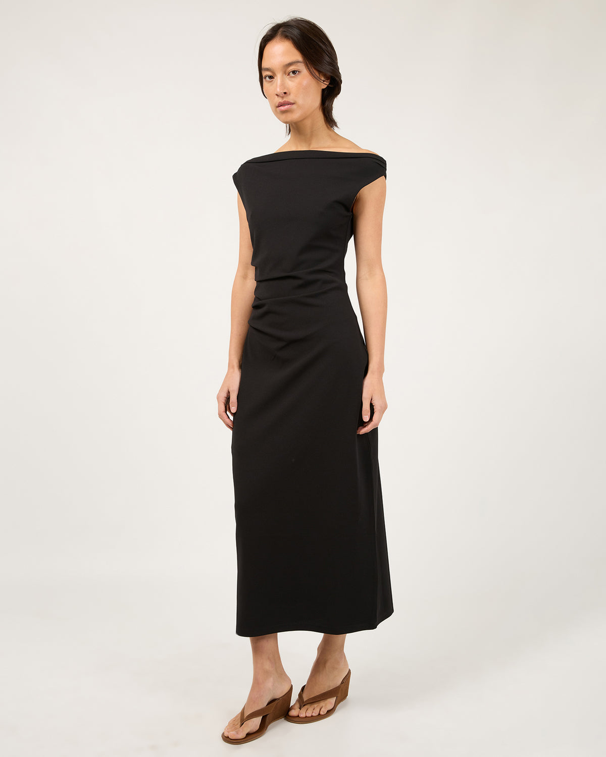 Ivy Off Shoulder Maxi Dress Black