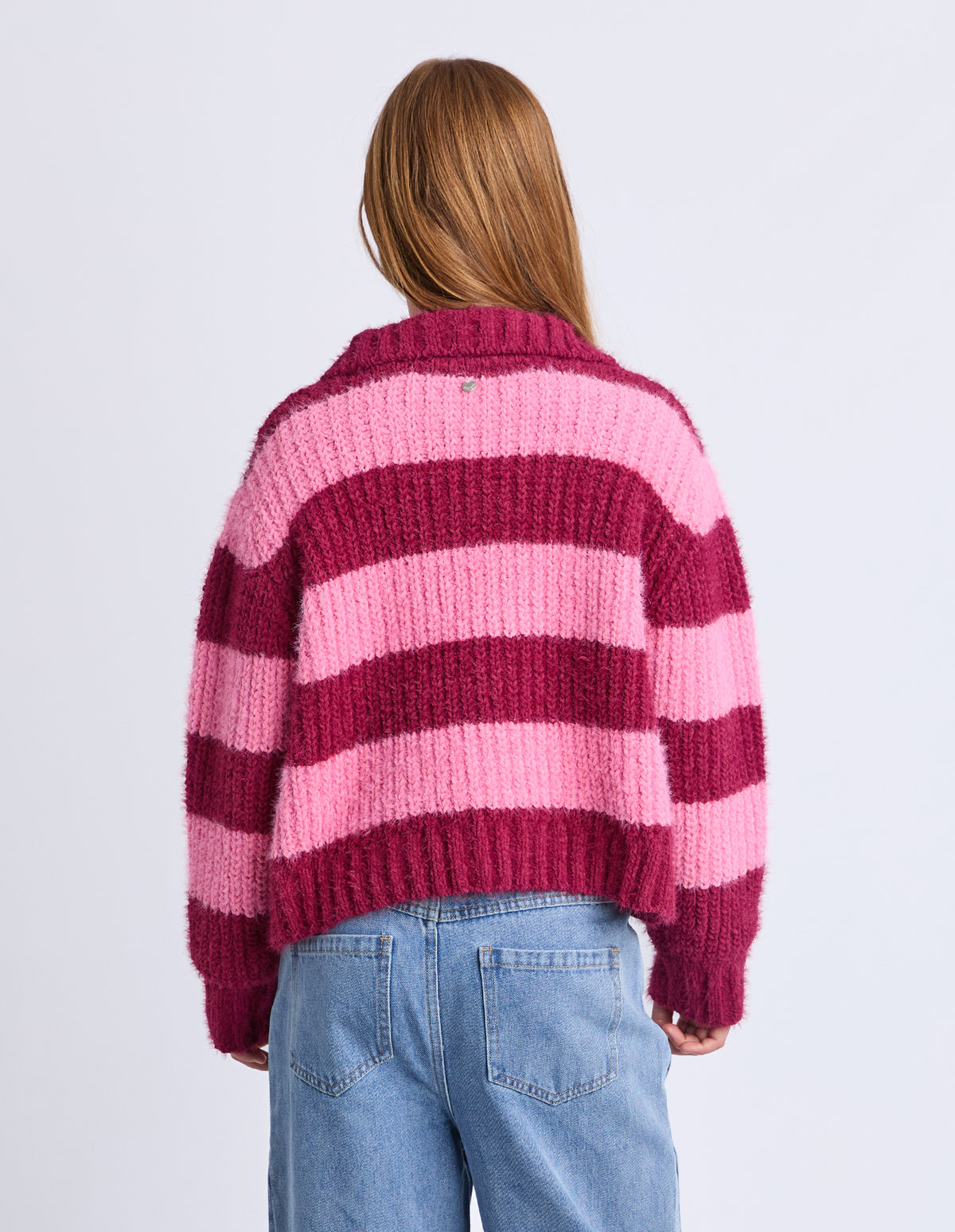 Teen Daria 1/4 Zip Knit Cranberry