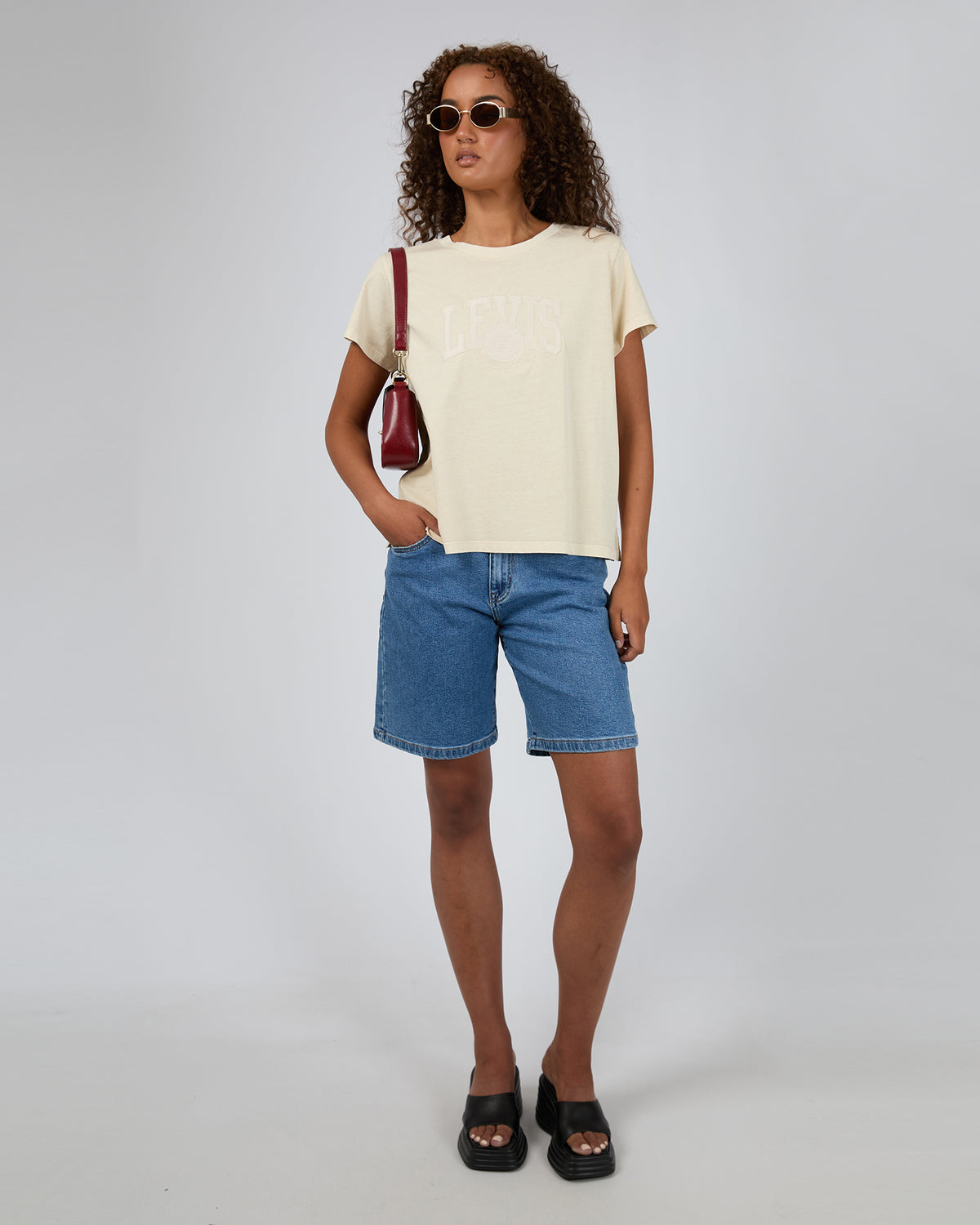 Graphic Boxy Tee White Swan