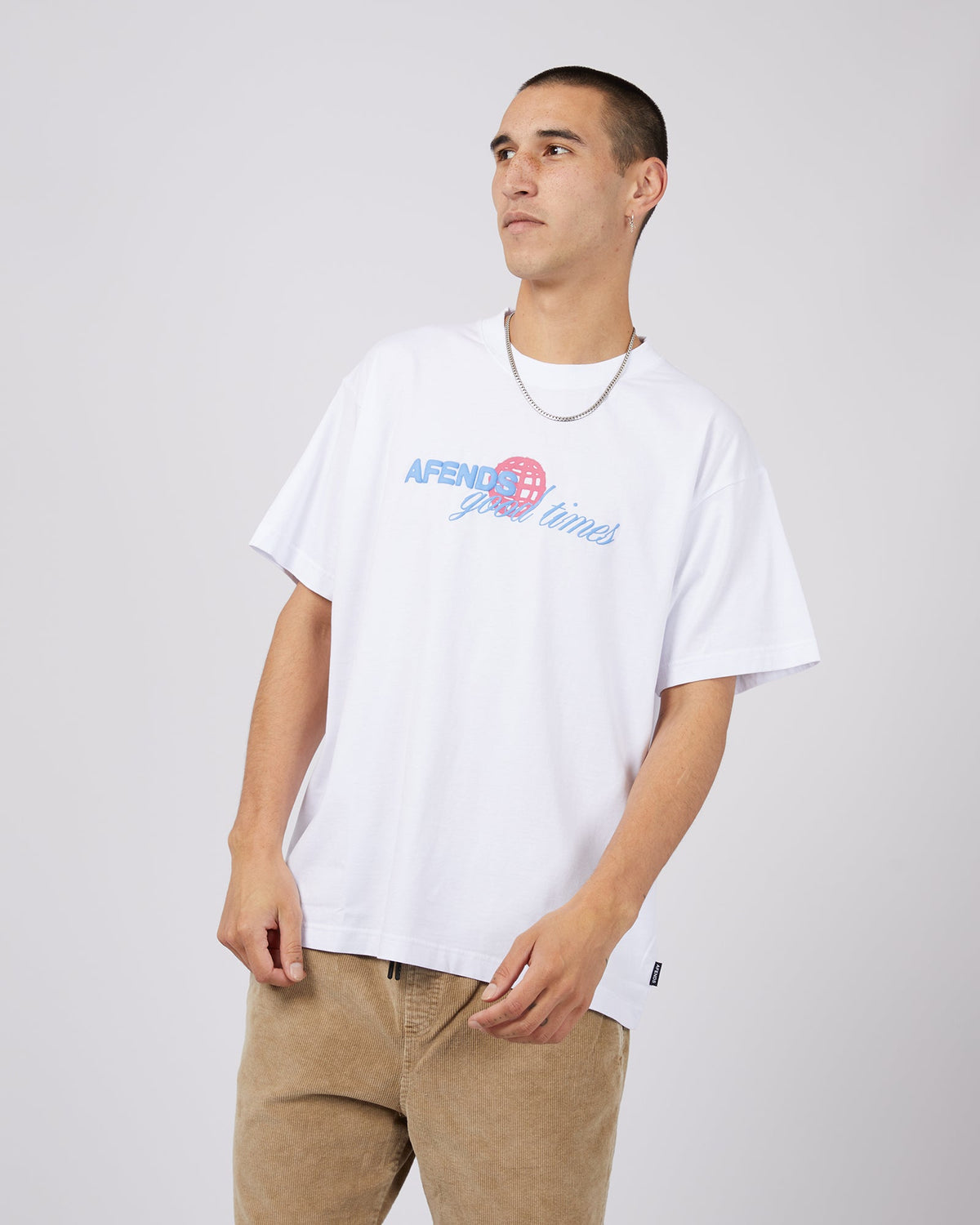 Afends-Good Times Boxy Fit Tee White-Edge Clothing