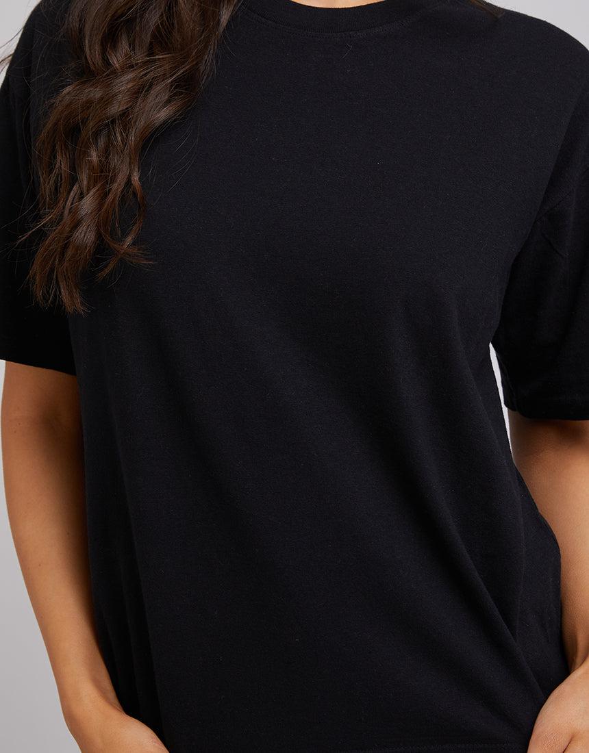 All About Eve-Aae Linen Tee Black-Edge Clothing