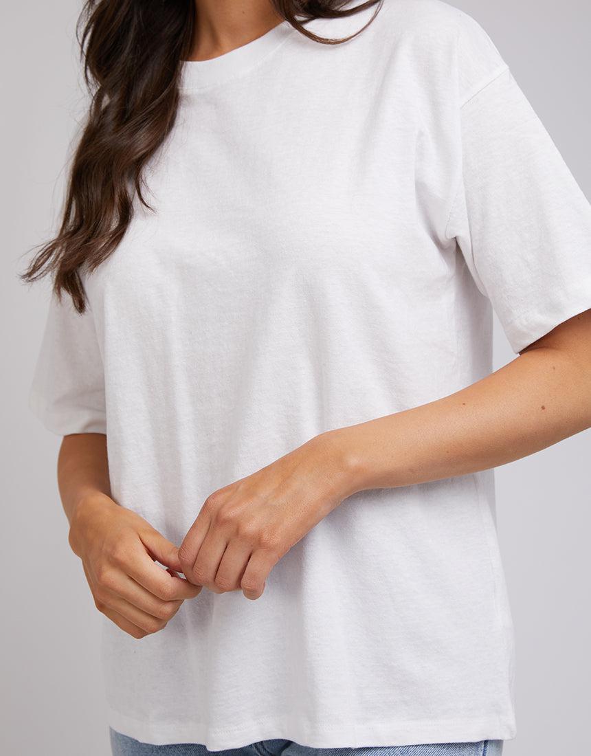 All About Eve-Aae Linen Tee White-Edge Clothing
