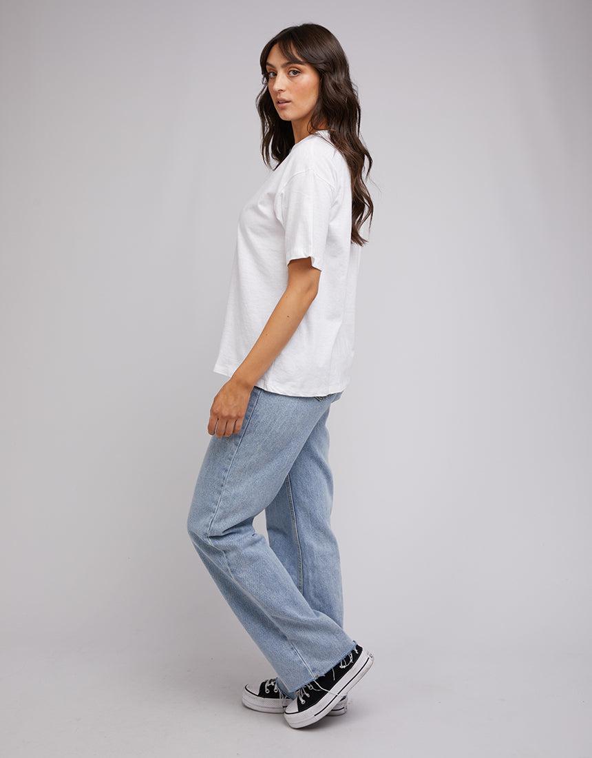 All About Eve-Aae Linen Tee White-Edge Clothing