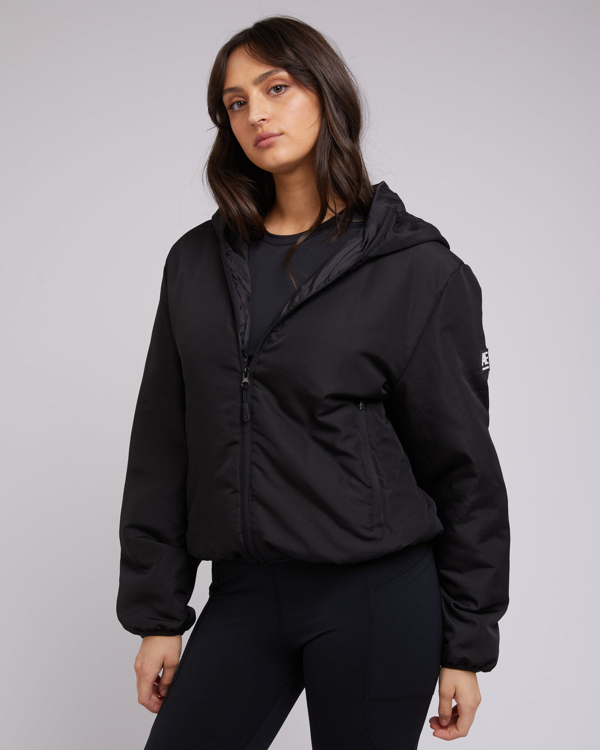 All About Eve-Active Packable Puffer Black-Edge Clothing