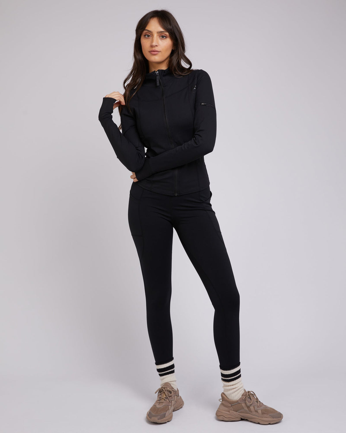 All About Eve-Active Zip Through Black-Edge Clothing