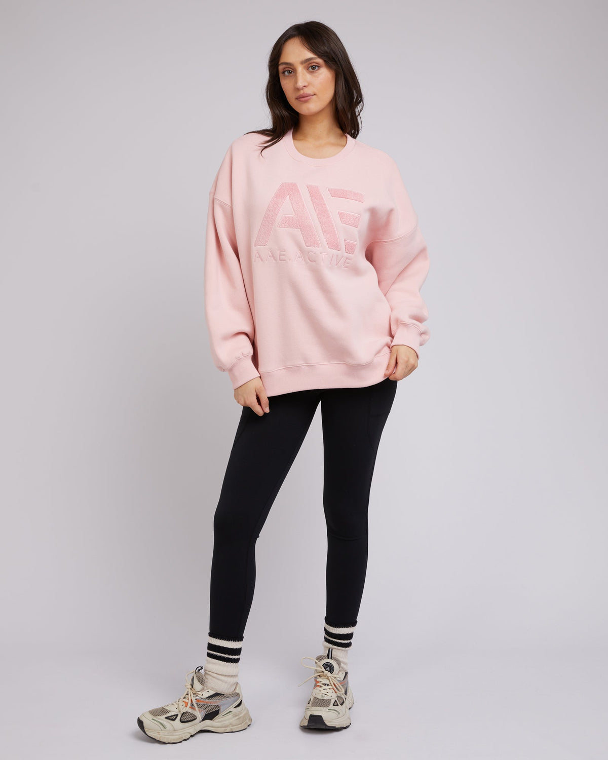 All About Eve-Base Active Crew Pink-Edge Clothing