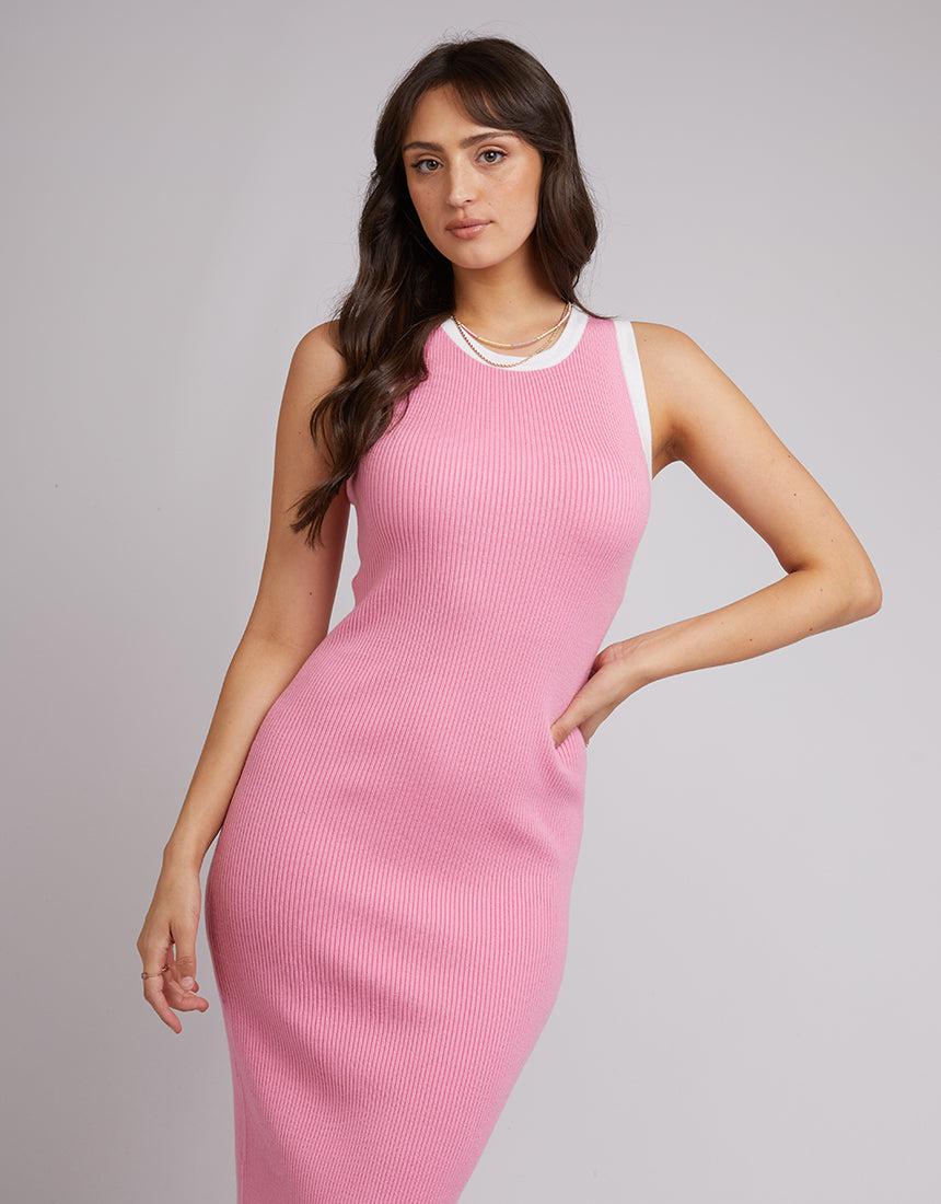 All About Eve-Charlotte Midi Dress Pink-Edge Clothing