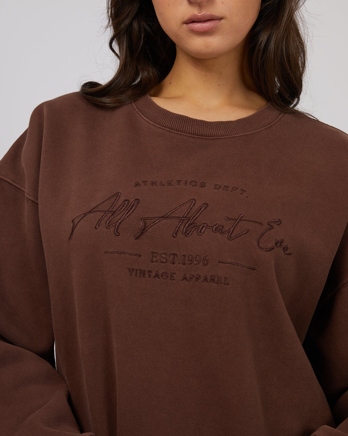 All About Eve-Classic Crew Brown-Edge Clothing