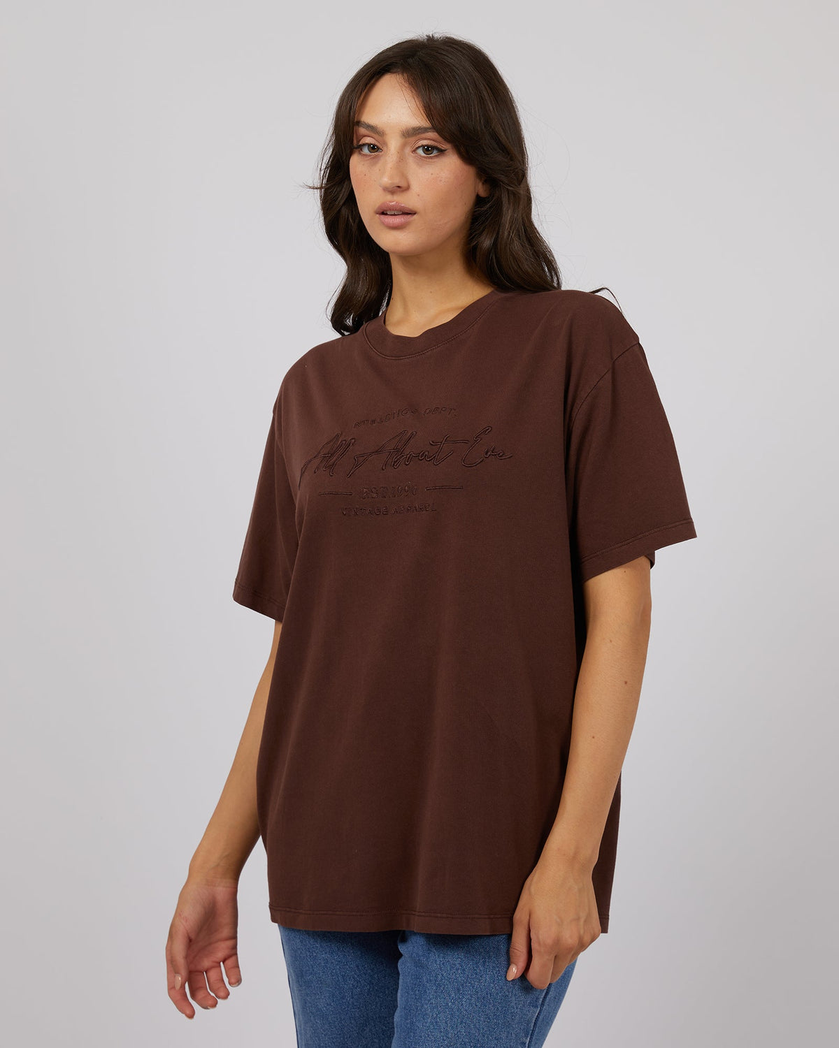 All About Eve-Classic Tee Brown-Edge Clothing