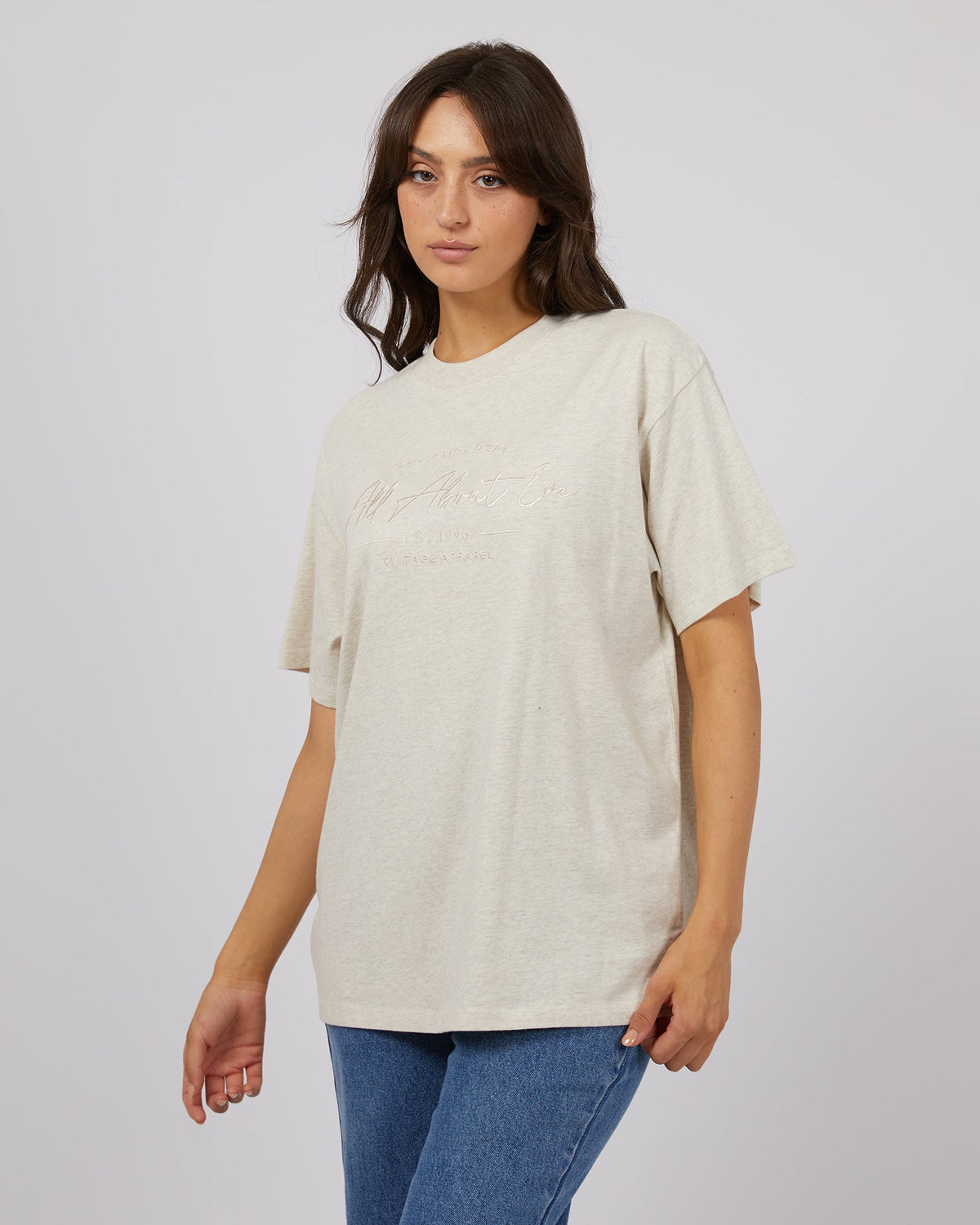 All About Eve-Classic Tee Oatmeal-Edge Clothing