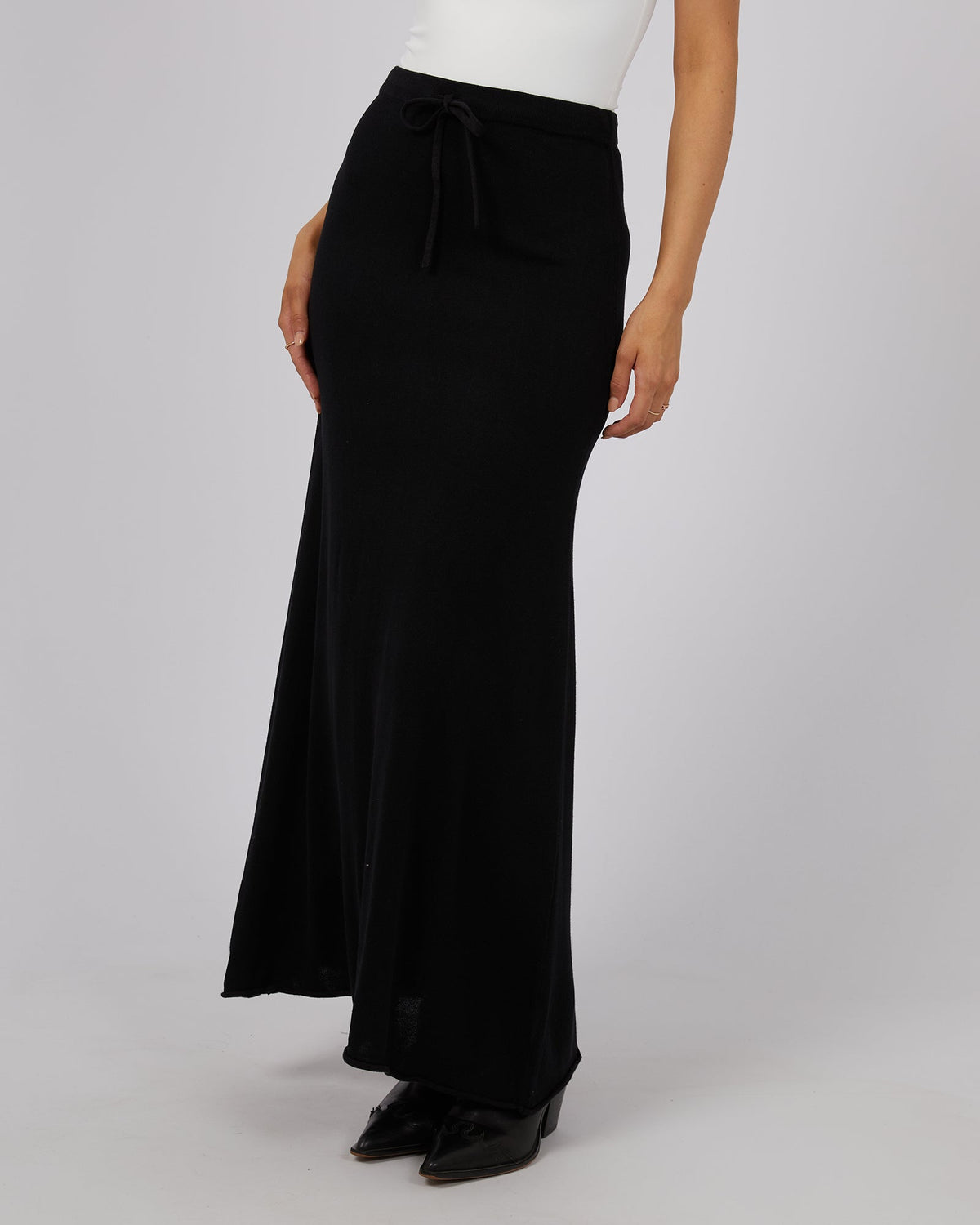 All About Eve-Eve Knit Skirt Black-Edge Clothing