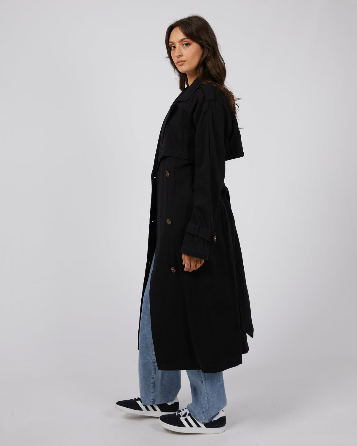 All About Eve-Eve Trench Coat Black-Edge Clothing