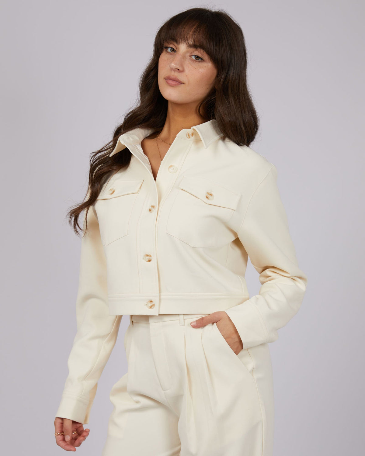 All About Eve-Gia Jacket Vintage White-Edge Clothing