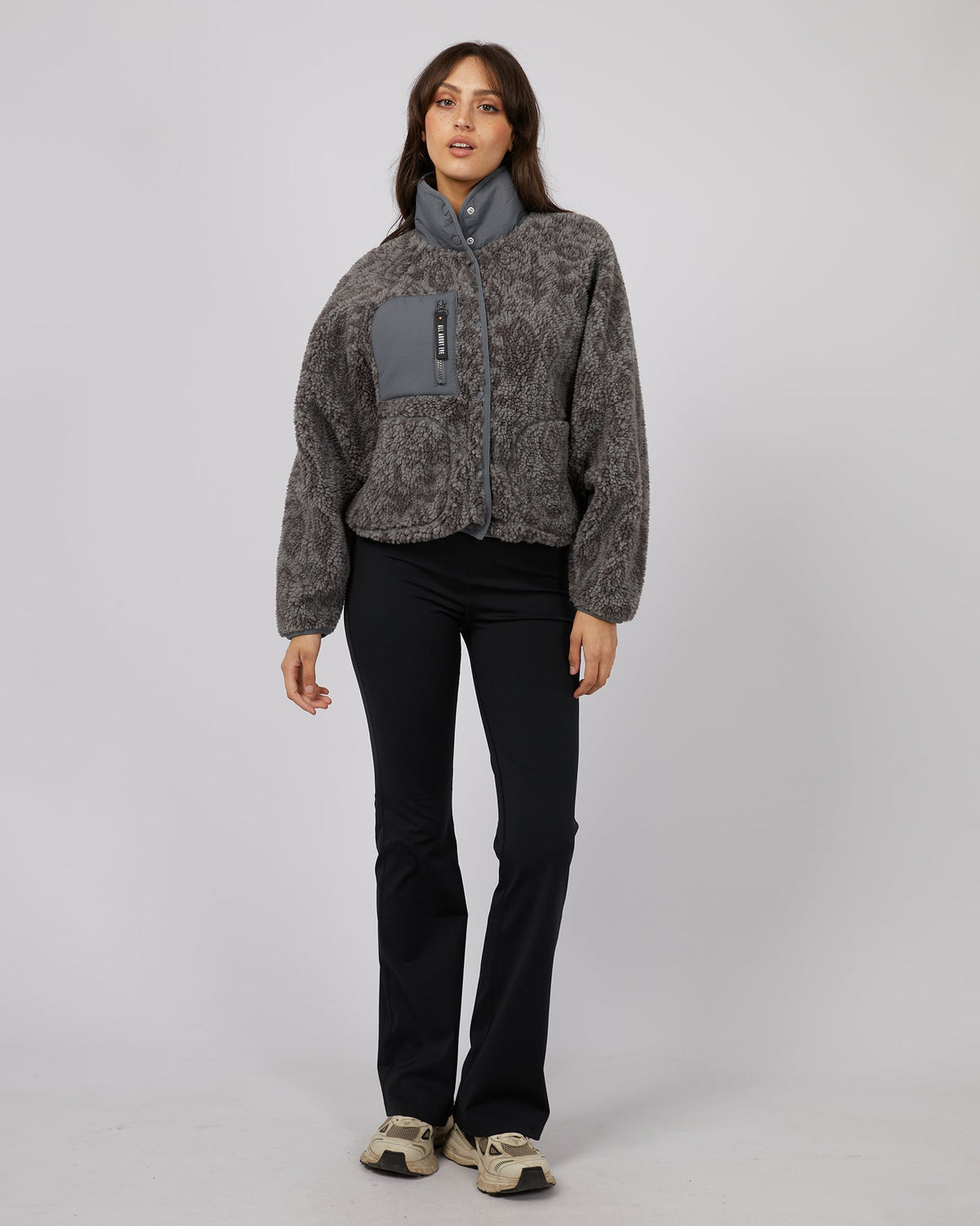 All About Eve-Hiker Teddy Jacket Print-Edge Clothing