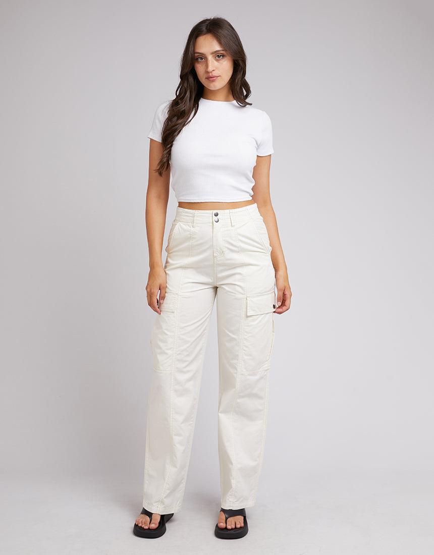 All About Eve-Jessie Cargo Pant Vintage White-Edge Clothing