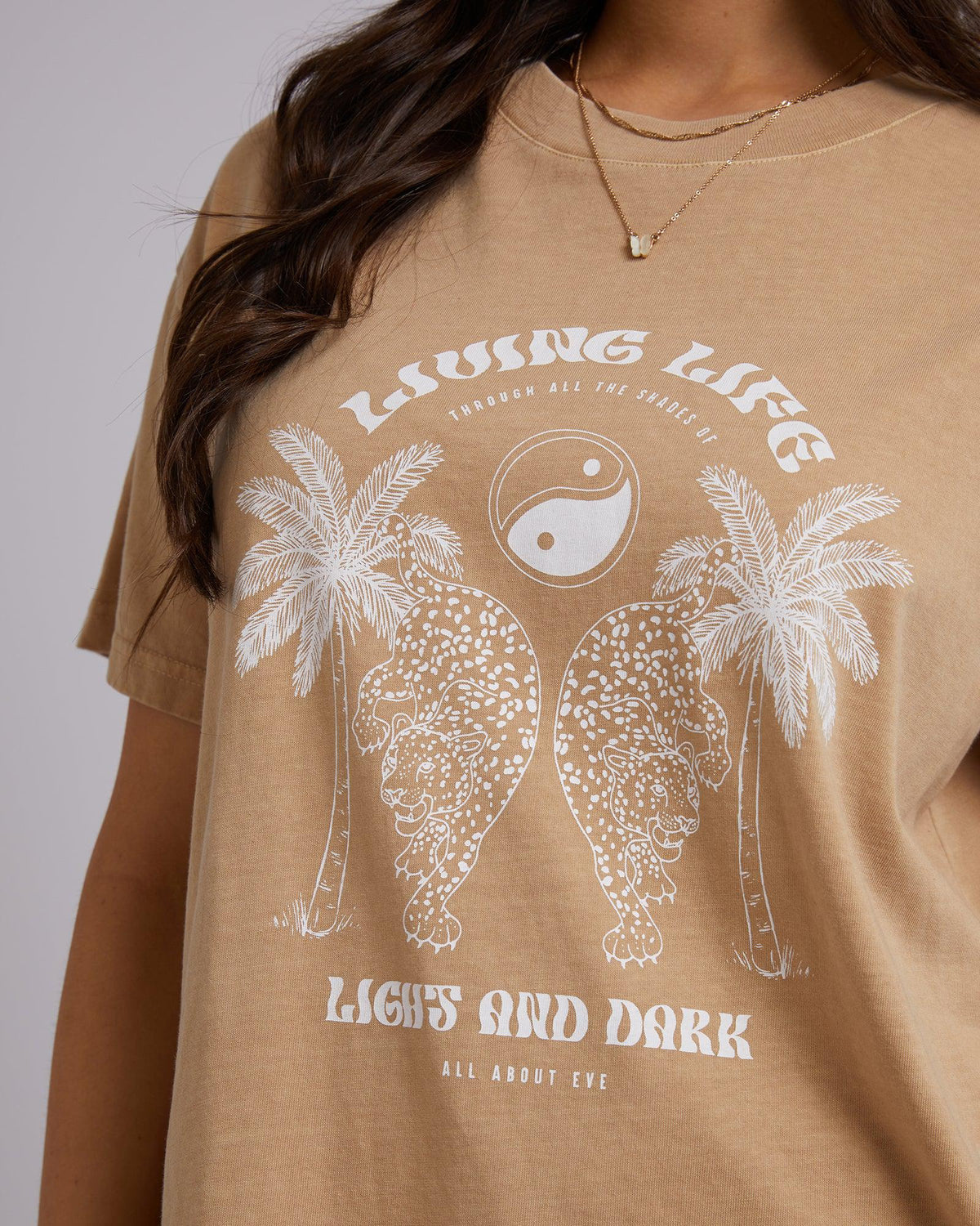 All About Eve-Living Life Standard Tee Oatmeal-Edge Clothing