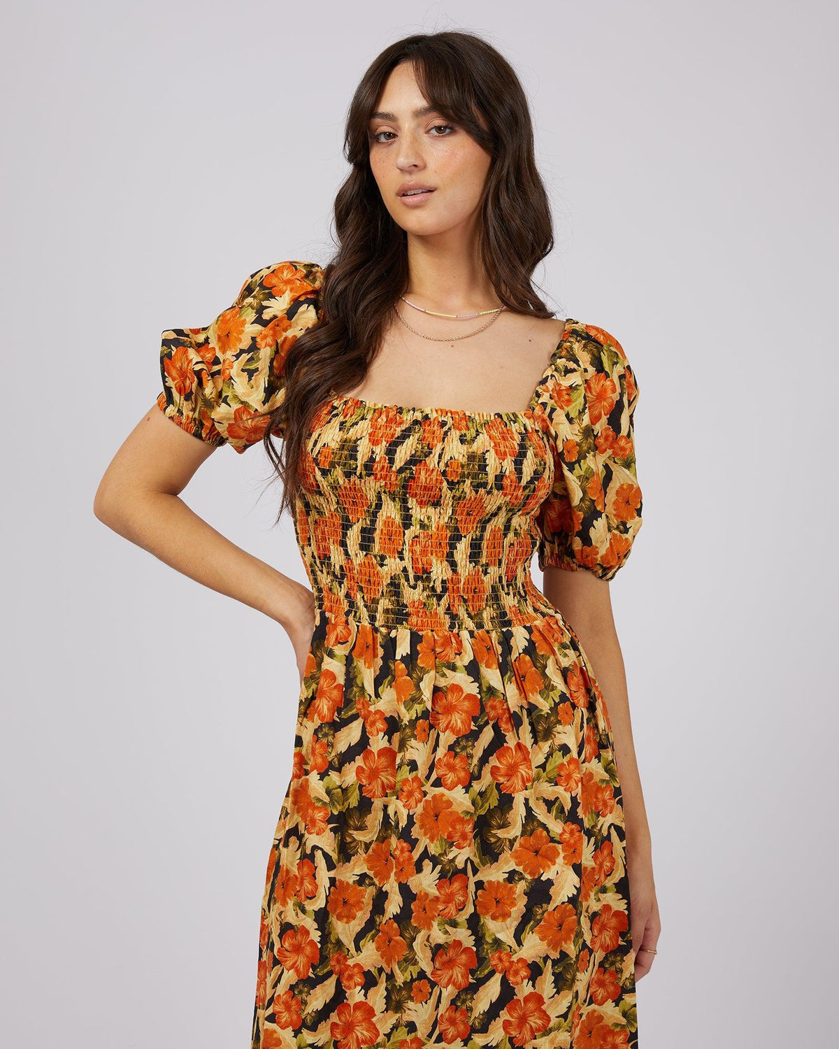 All About Eve-Margot Floral Print Midi Dress-Edge Clothing