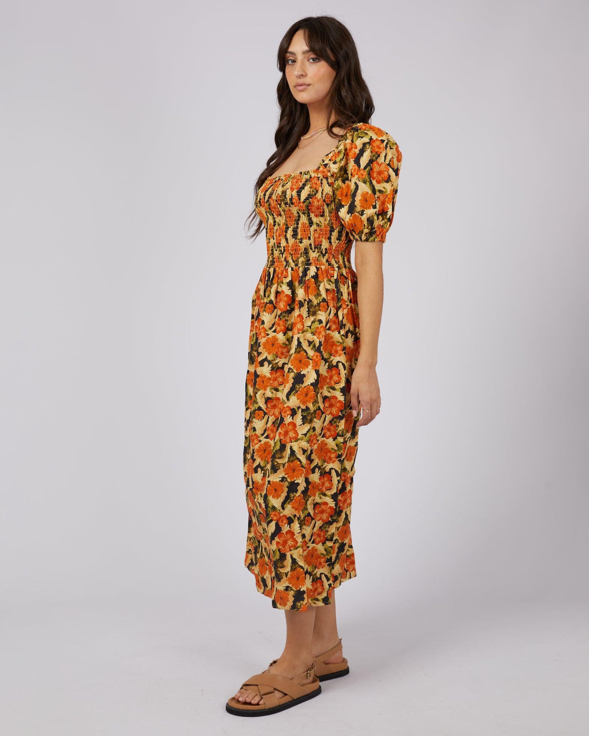 All About Eve-Margot Floral Print Midi Dress-Edge Clothing