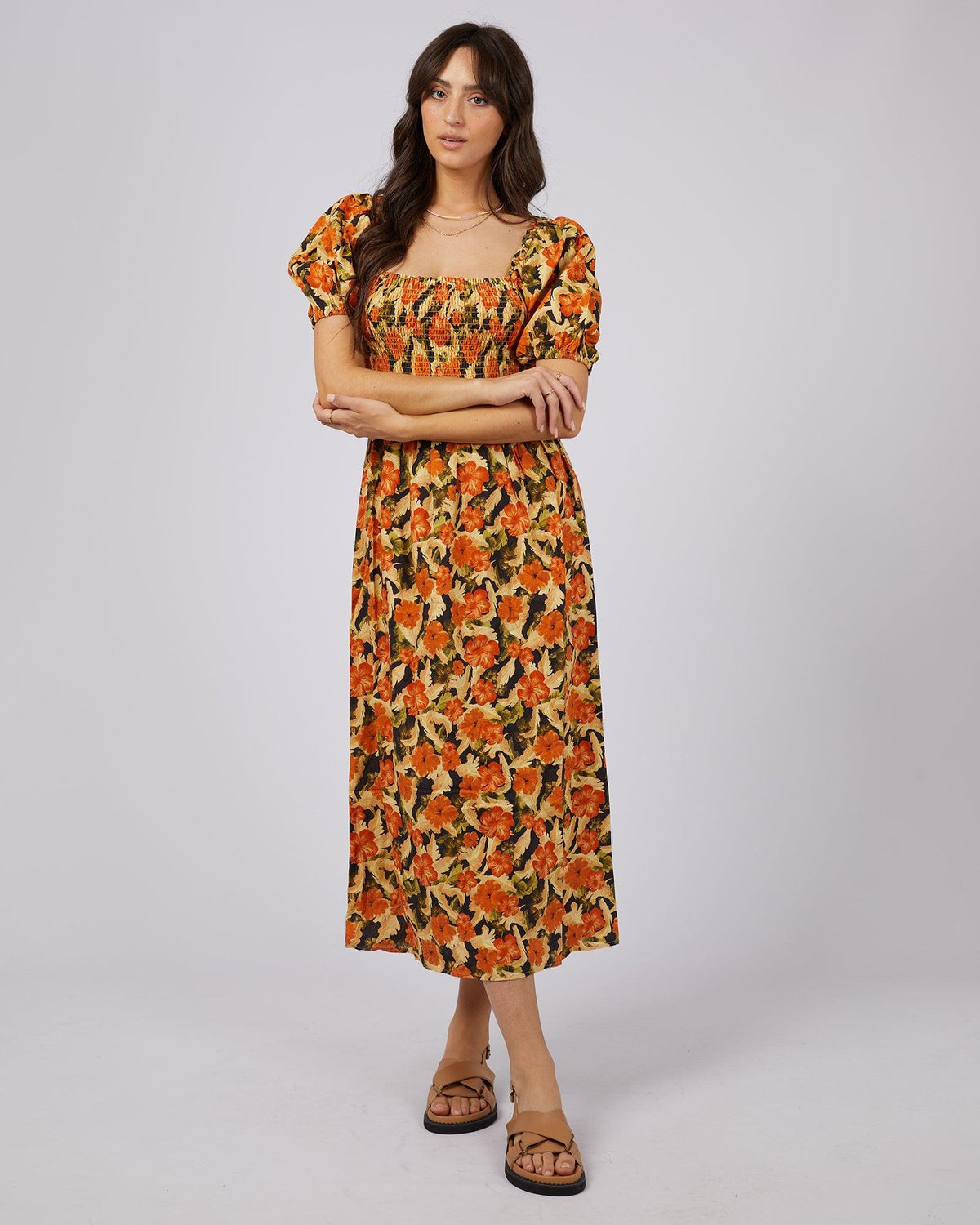 All About Eve-Margot Floral Print Midi Dress-Edge Clothing