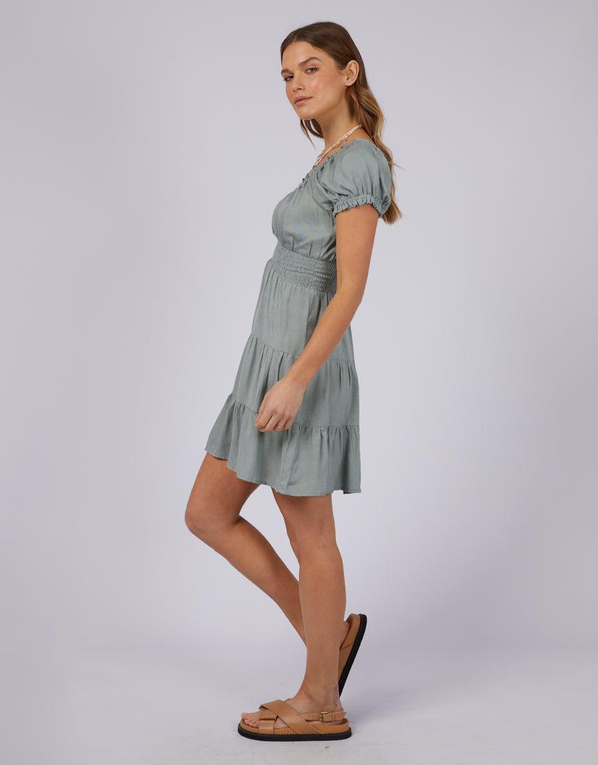 All About Eve-Natalia Mini Dress Teal-Edge Clothing