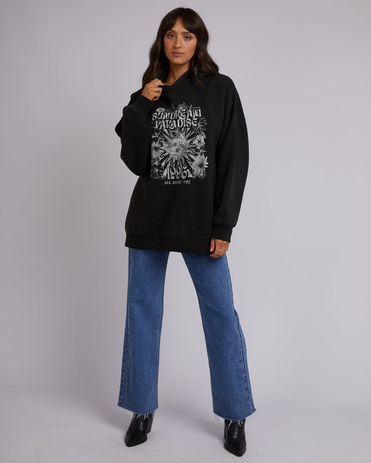 All About Eve-Sundream Hoodie Washed Black-Edge Clothing