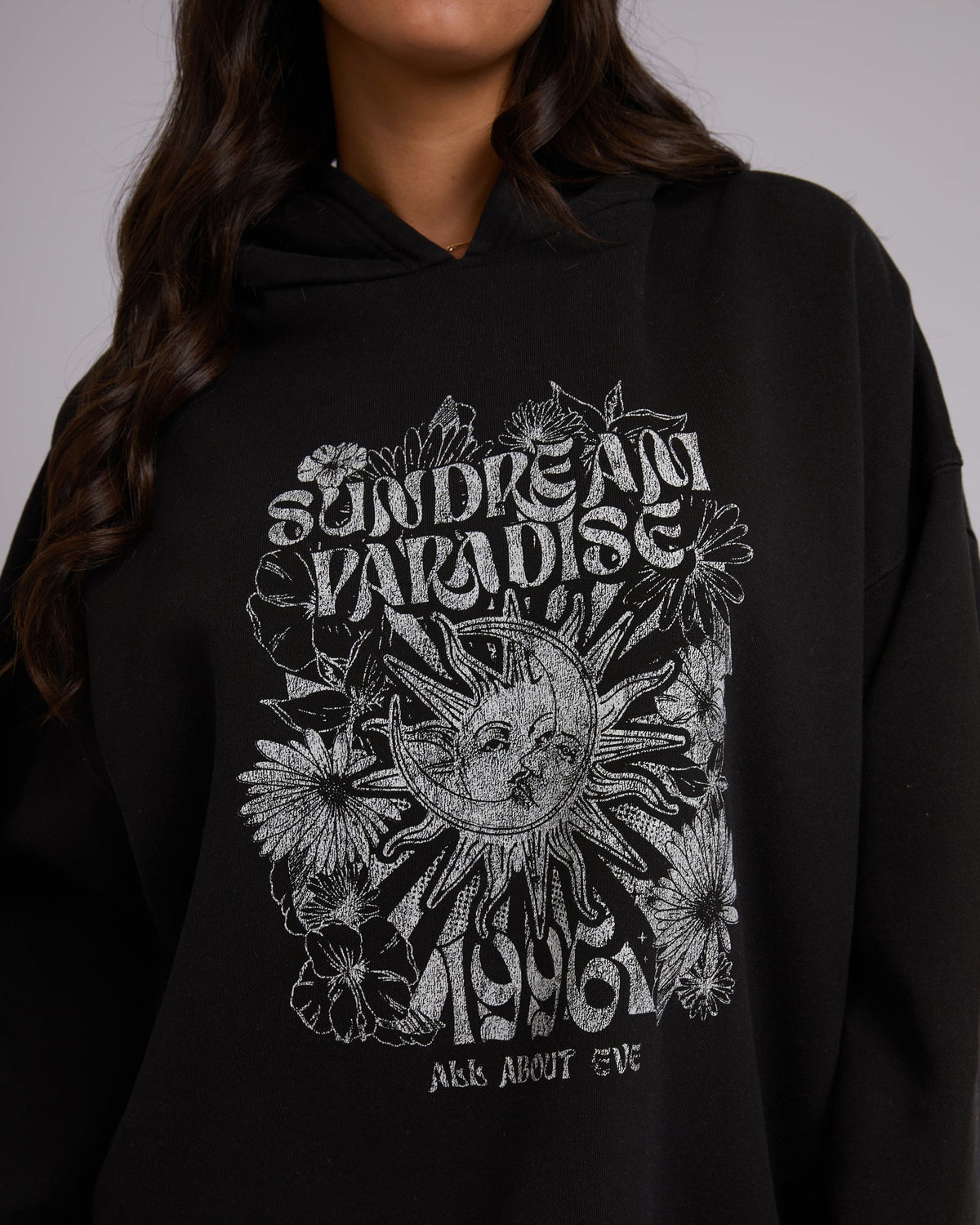 All About Eve-Sundream Hoodie Washed Black-Edge Clothing