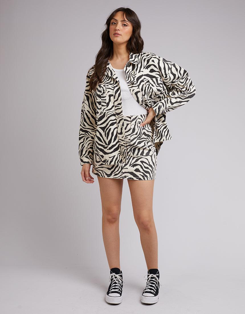 All About Eve-Ziggy Shacket Print-Edge Clothing