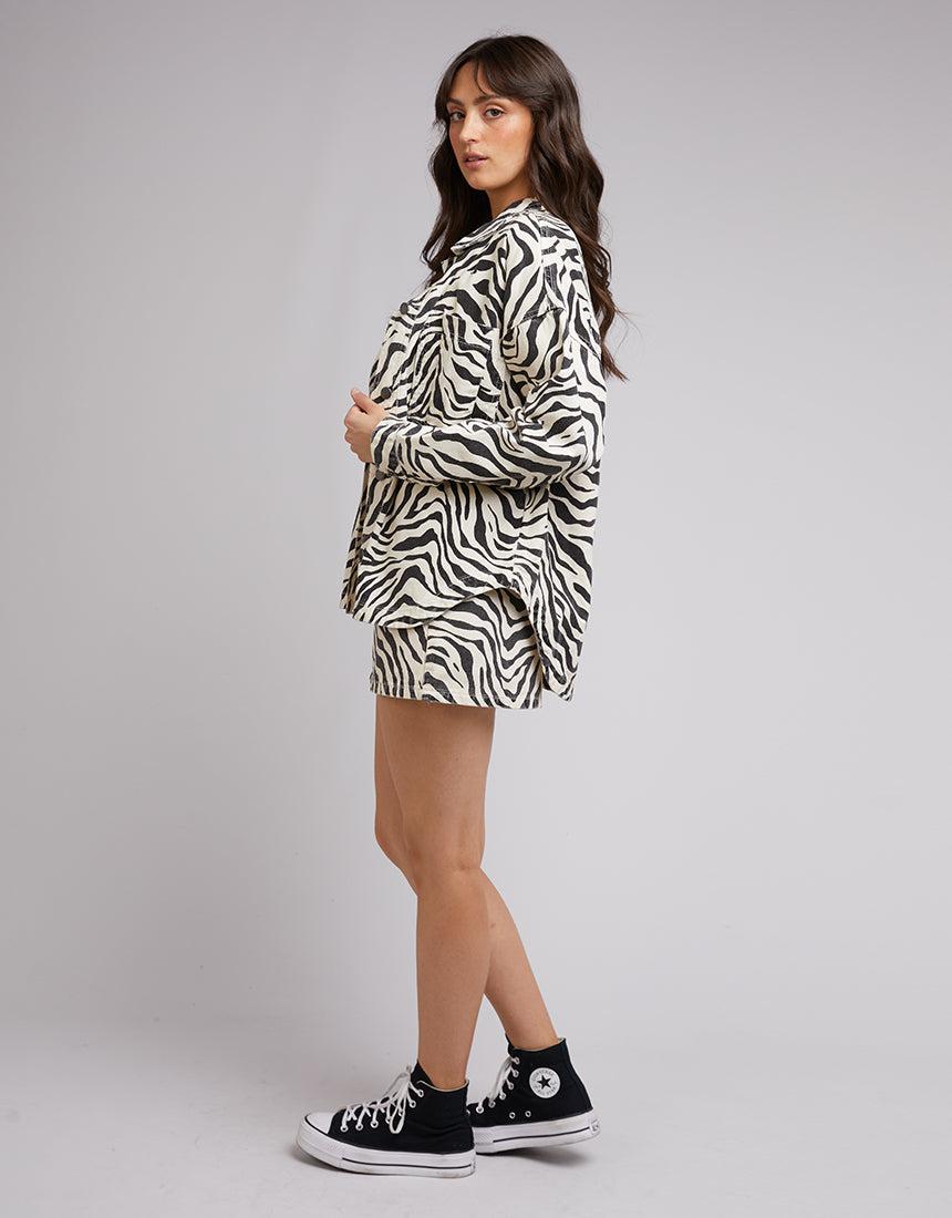 All About Eve-Ziggy Shacket Print-Edge Clothing