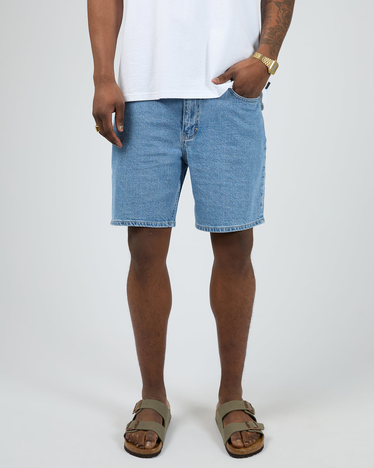 A3 Straight Short Larry Blue