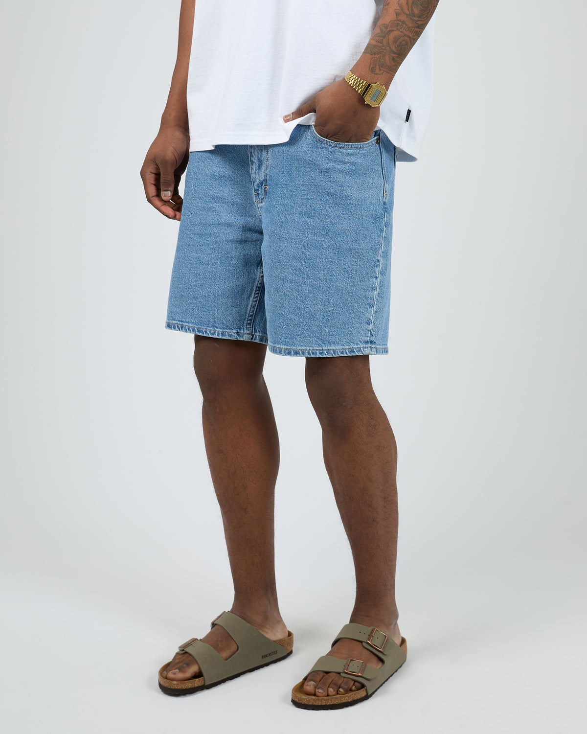 A3 Straight Short Larry Blue