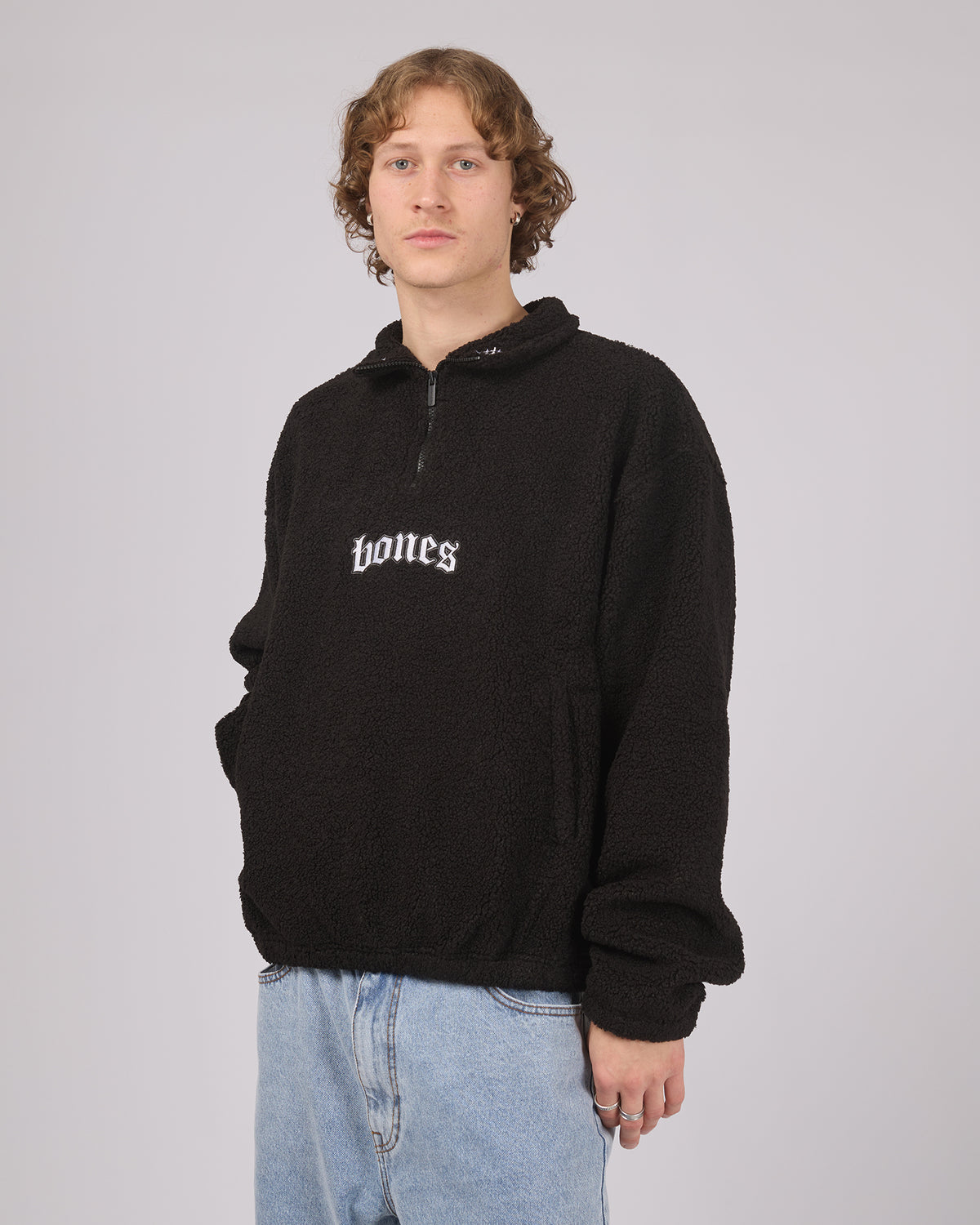Webbed Collar Sherpa Black