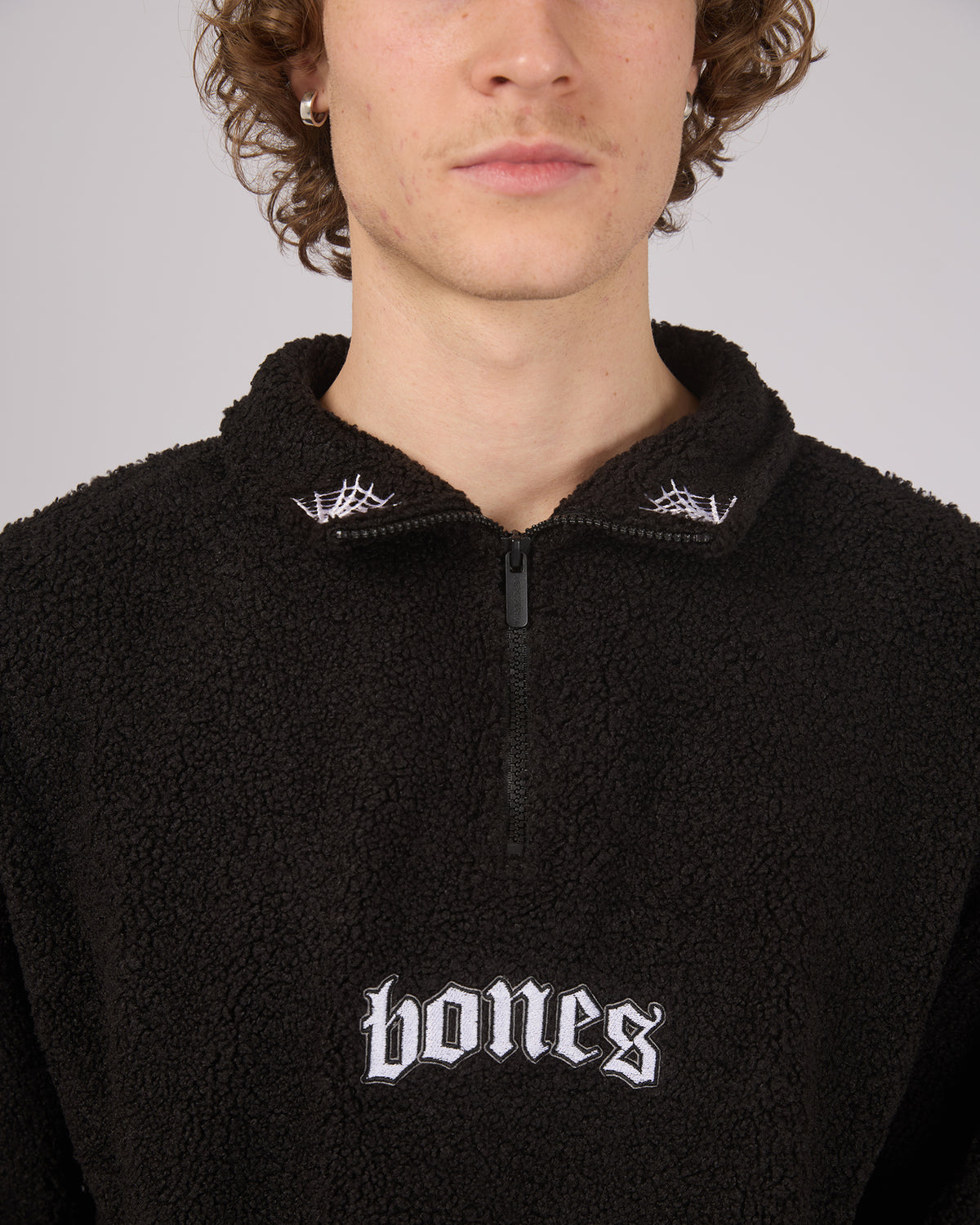 Webbed Collar Sherpa Black