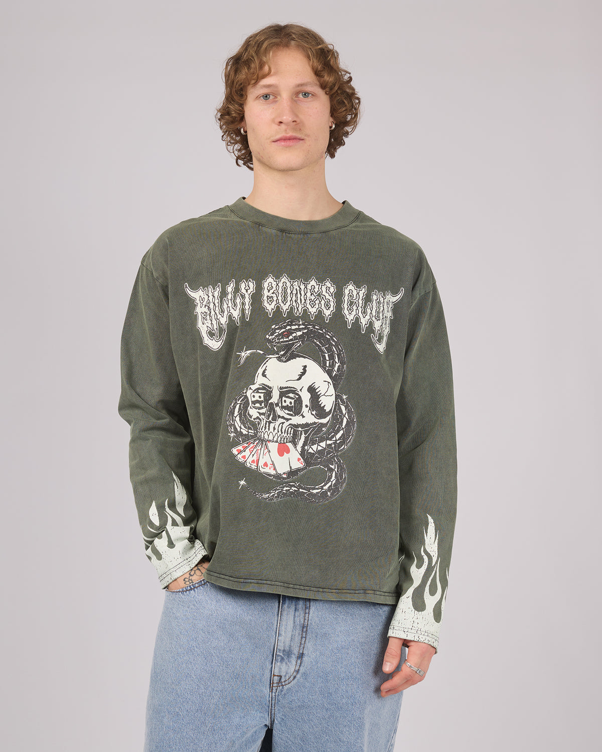 Lucky Long Sleeve Tee Faded Sage