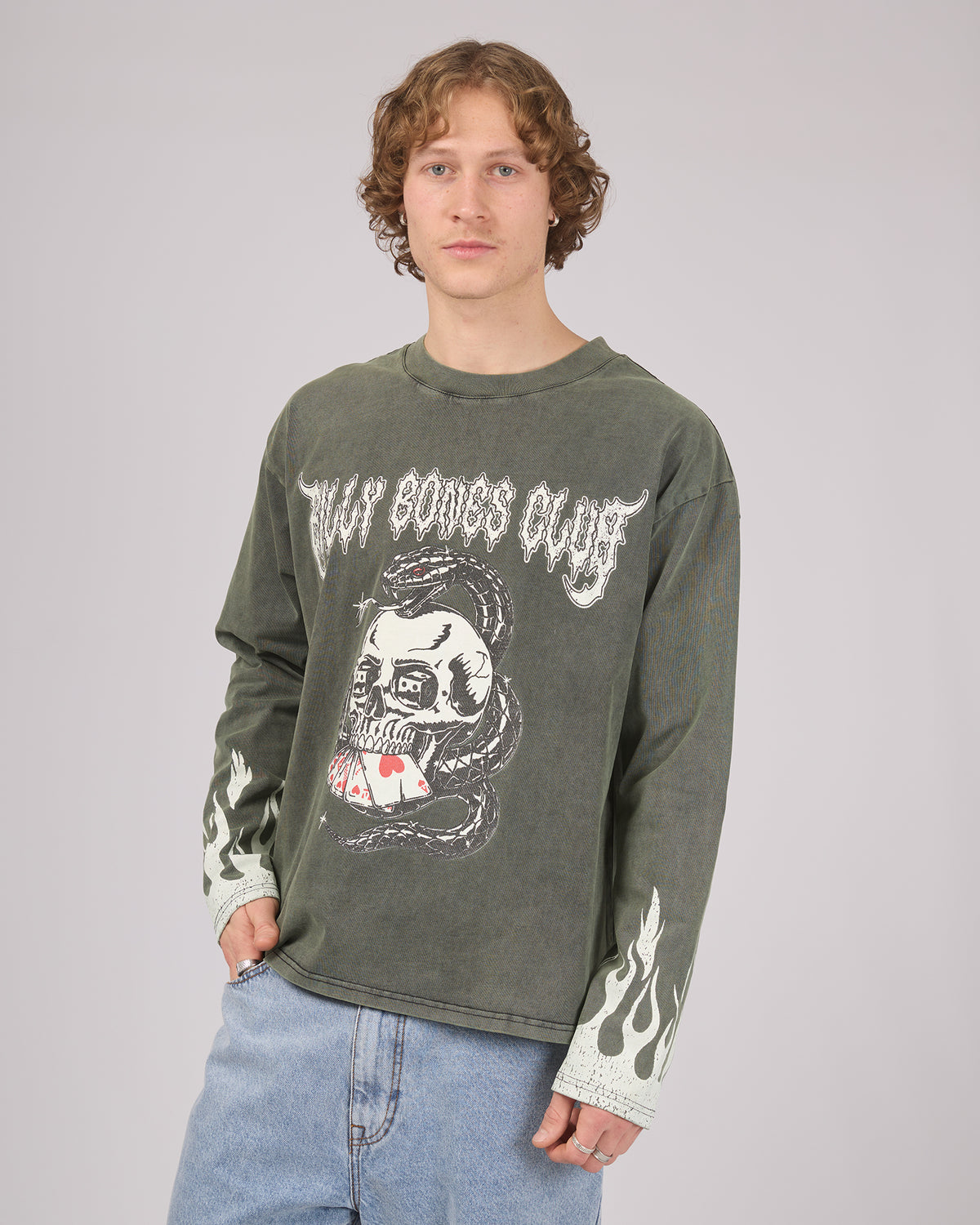 Lucky Long Sleeve Tee Faded Sage
