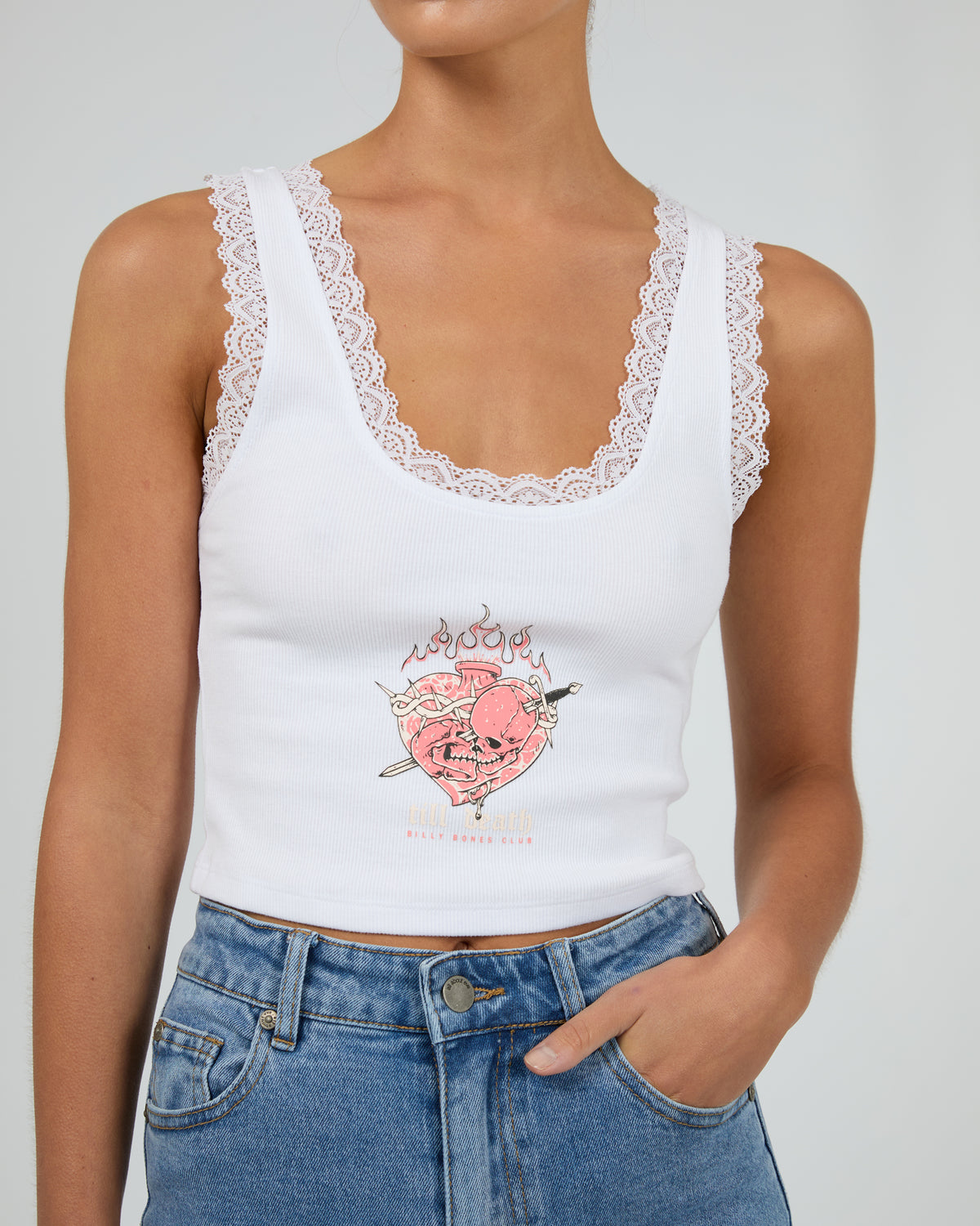 Till Death Low Crop Vintage White