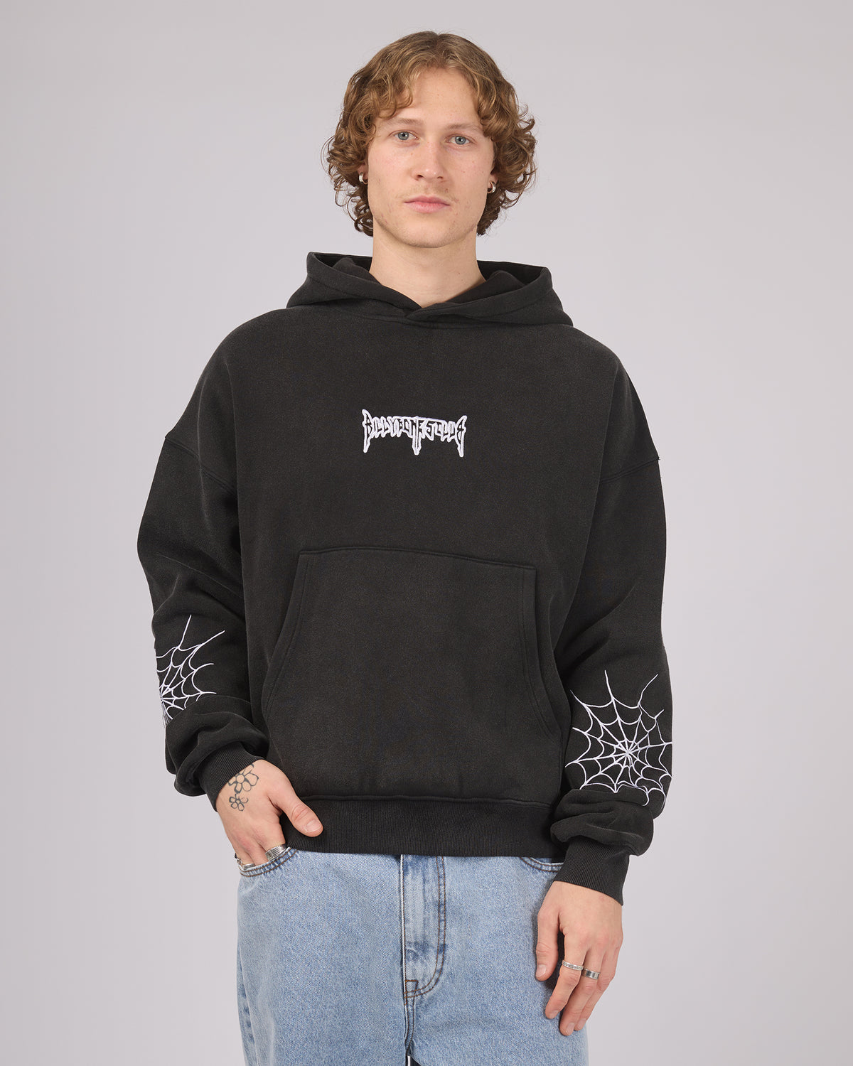 The Spider Hoodie Vintage Black