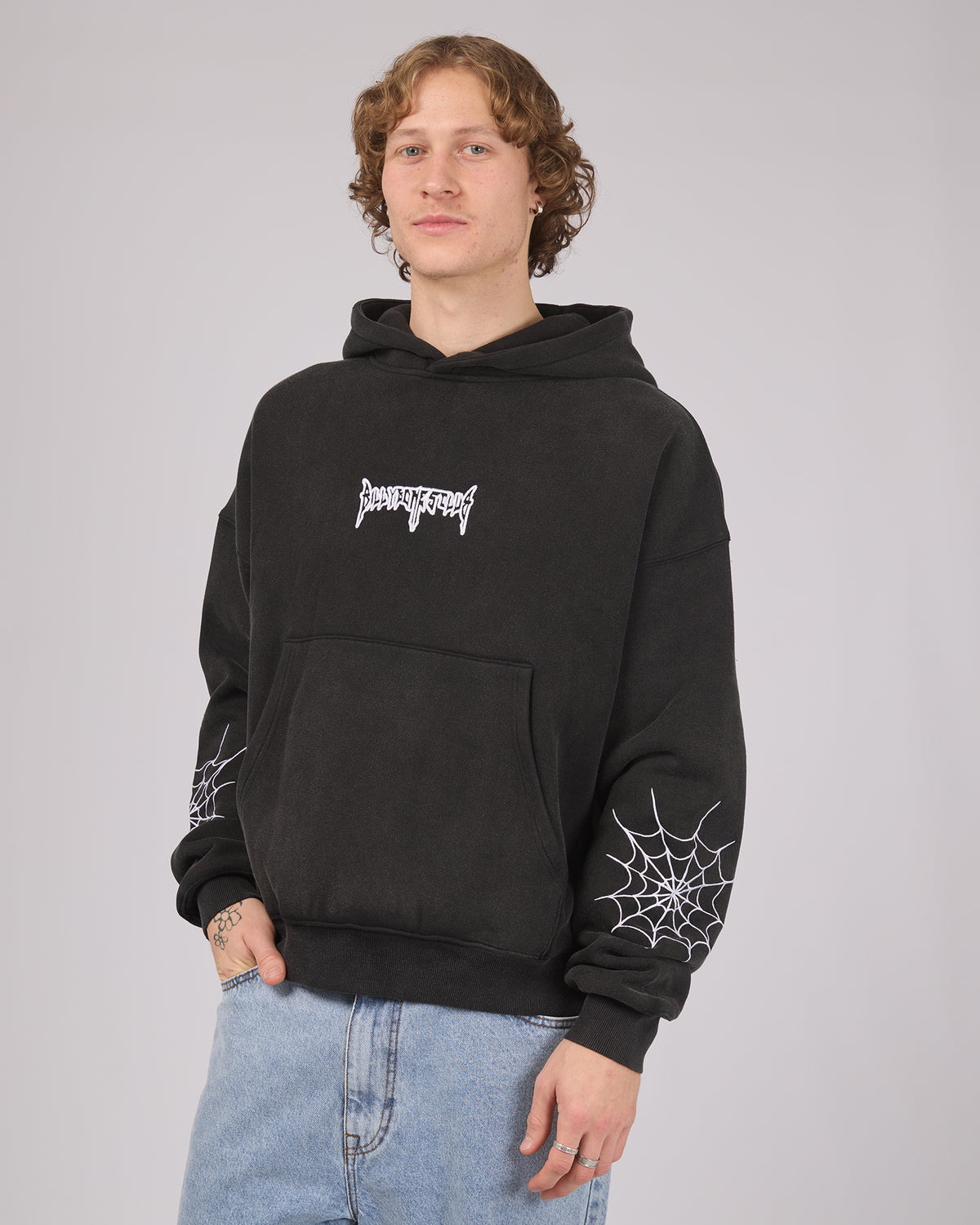 The Spider Hoodie Vintage Black