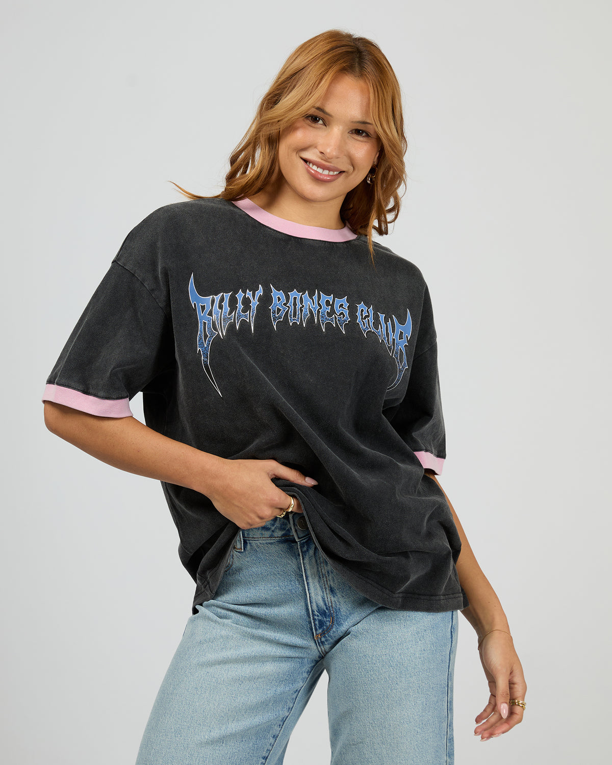 Club Zero Ringer Tee Washed Black