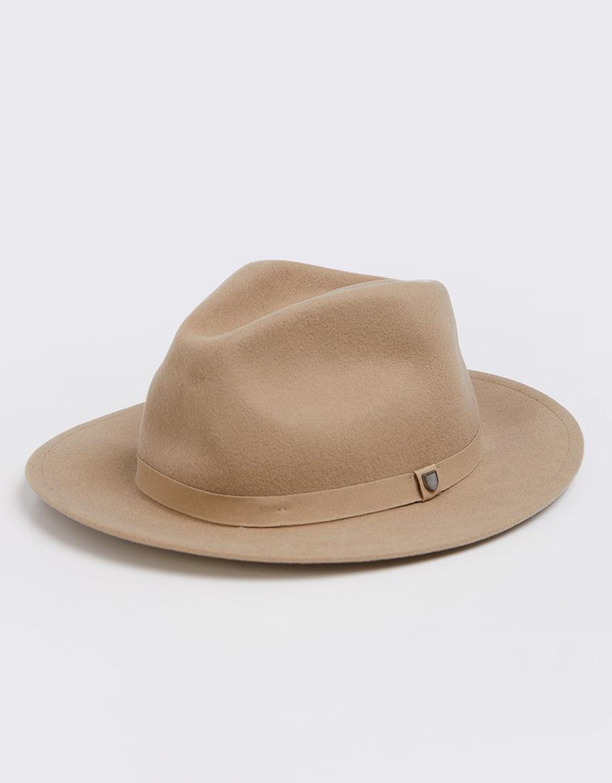 Brixton-Messer Packable Fedora Sand-Edge Clothing