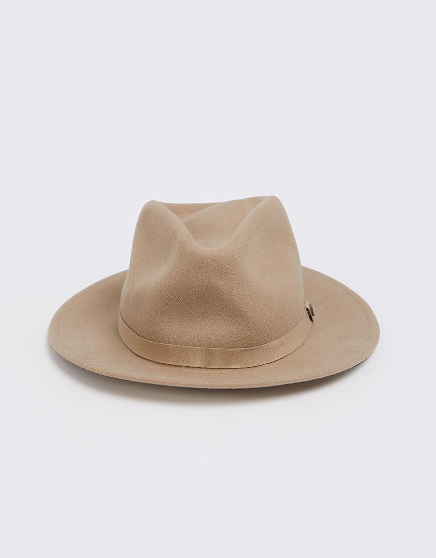 Brixton-Messer Packable Fedora Sand-Edge Clothing