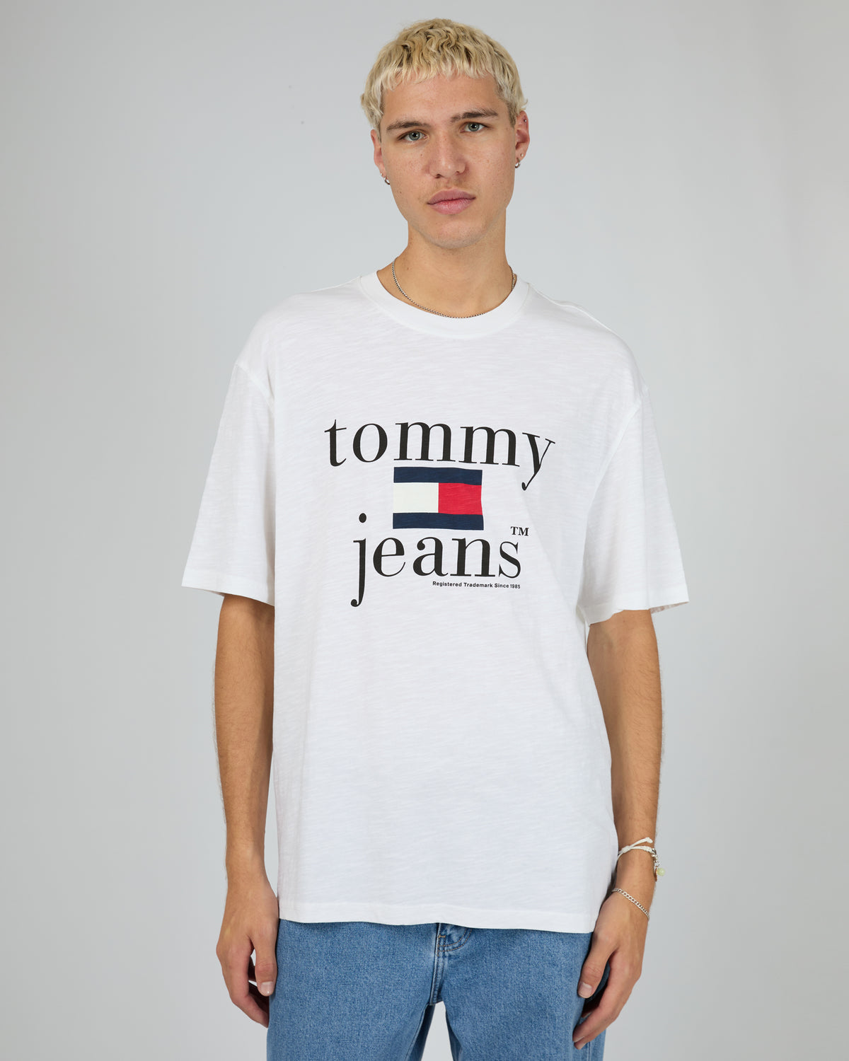 Oversized Logo Tee White