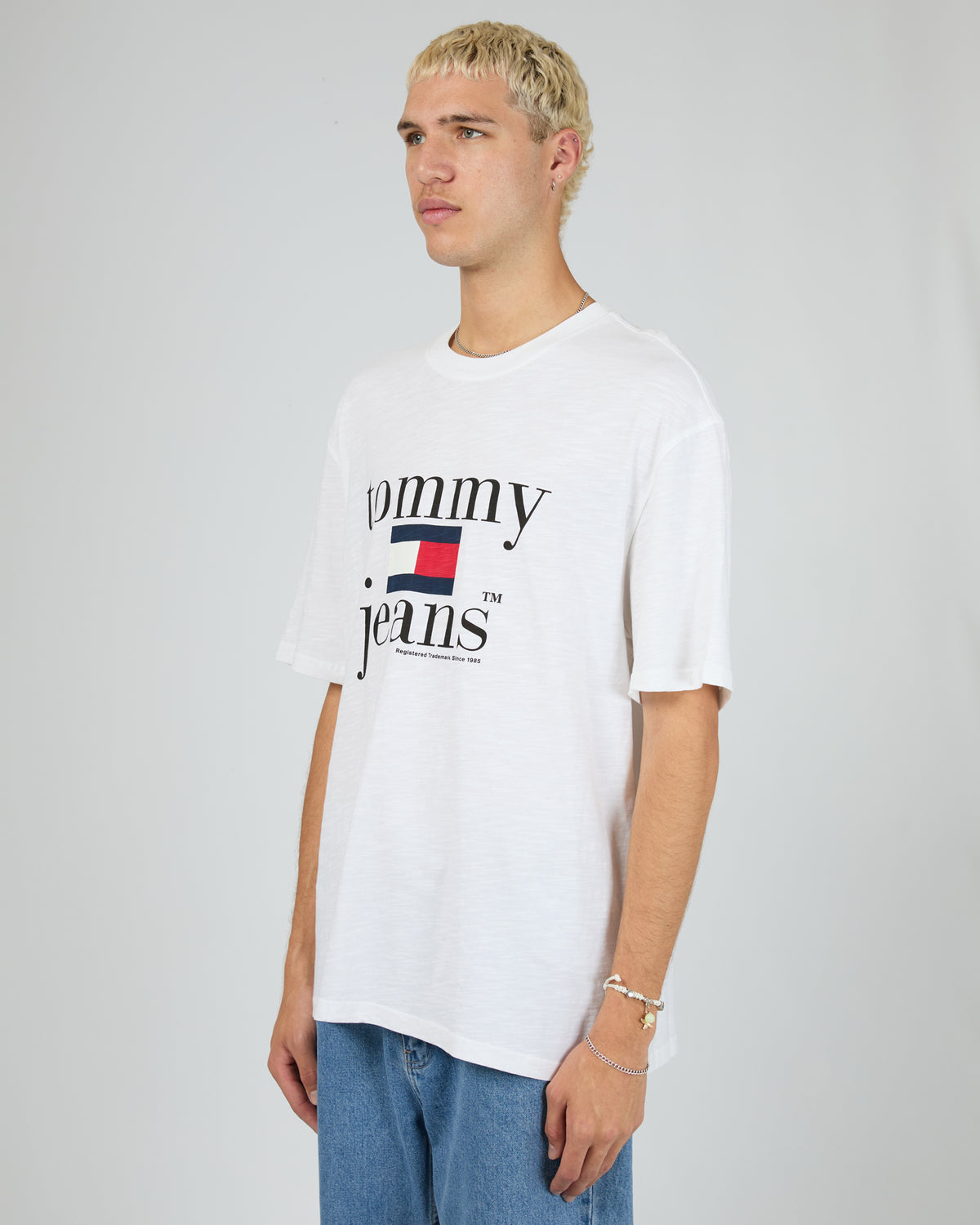 Oversized Logo Tee White