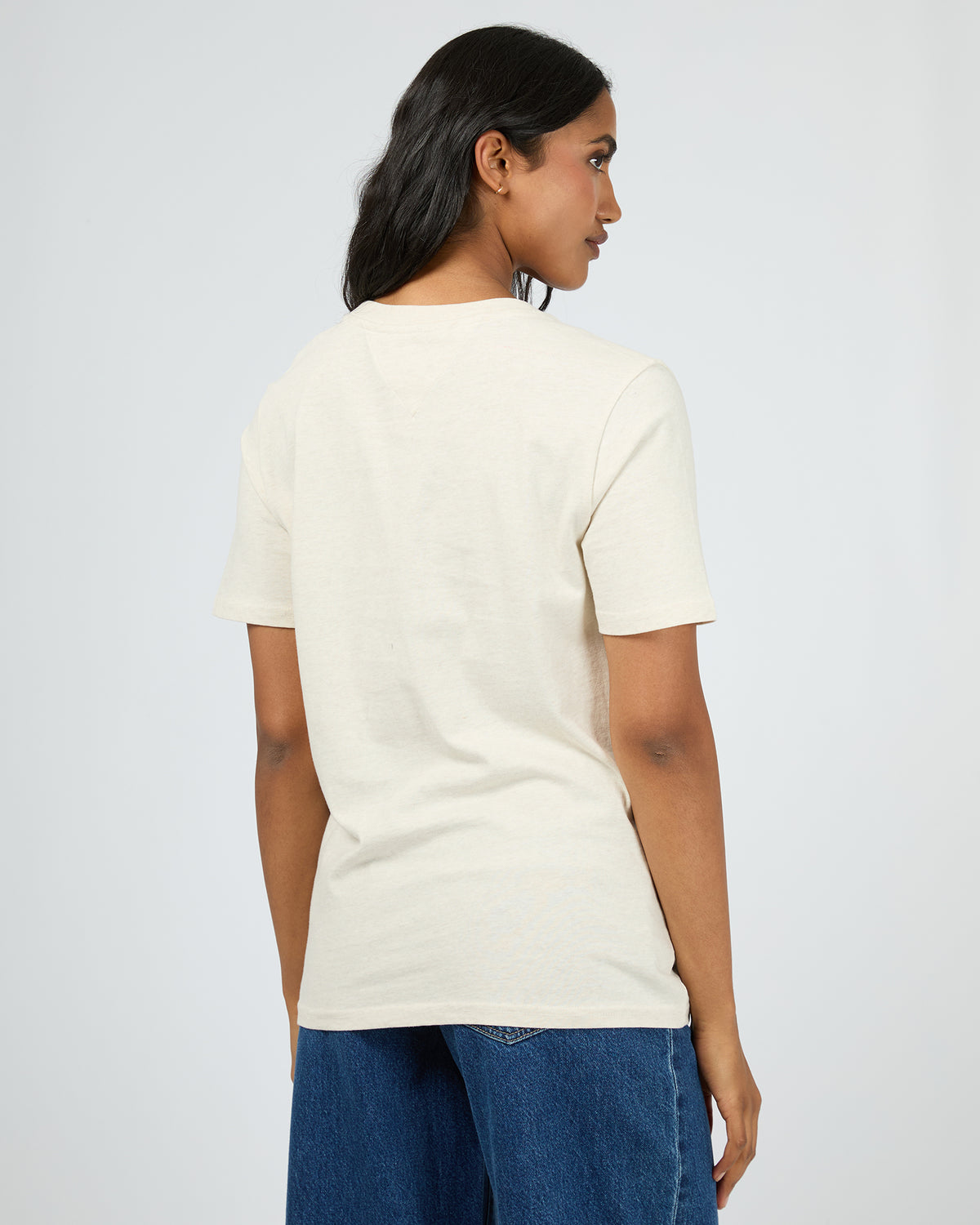 Relaxed Tiger Varsity Tee Oat Marle Heather