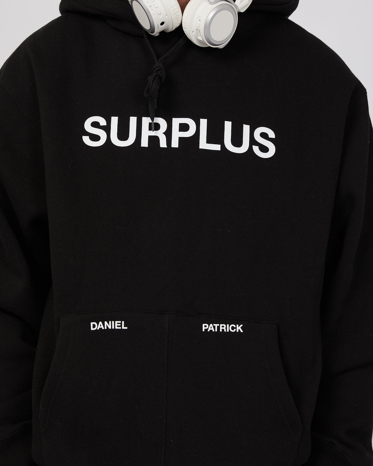 Daniel Patrick-Surplus Logo Hoodie Black-Edge Clothing