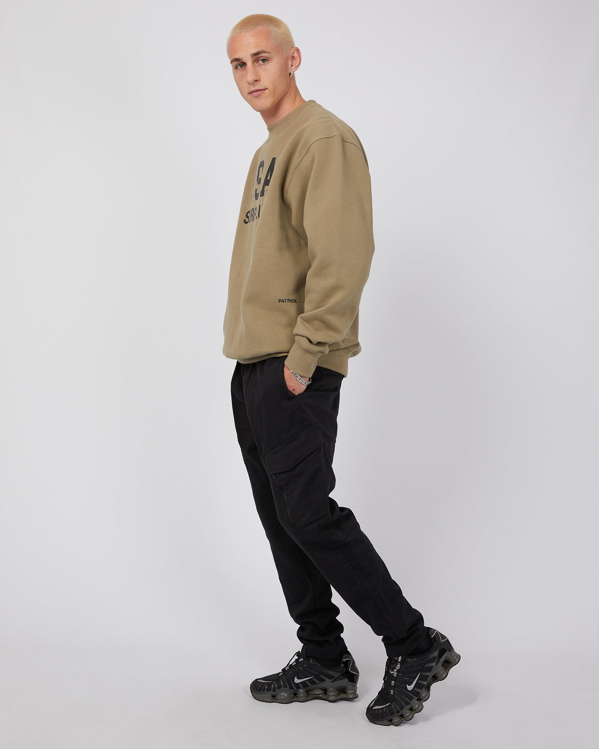 Daniel Patrick-Usa Surplus Crewneck Washed Olive-Edge Clothing