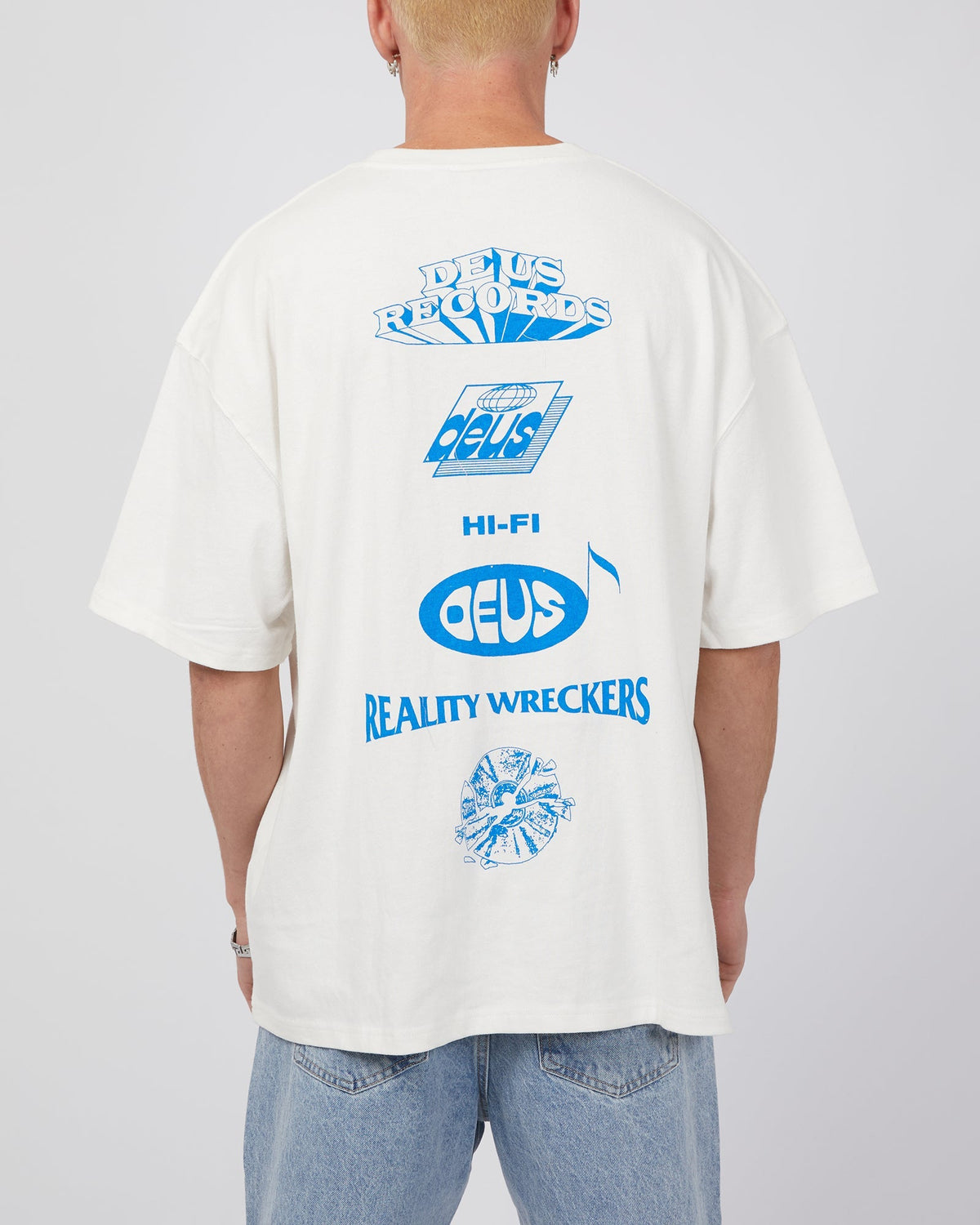 Deus Ex Machina Motorcycles Pty Ltd-Frizzle Fry Tee Vintage White-Edge Clothing