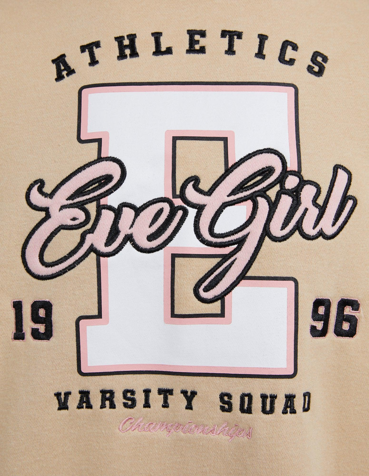 Eve Girl 8-16-Teen Varsity Squad Hoodie Oatmeal-Edge Clothing