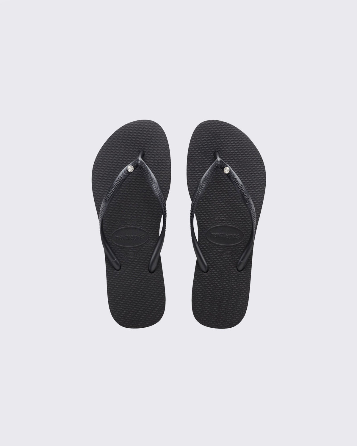 Havaianas-Slim Crystal Thongs Black-Edge Clothing