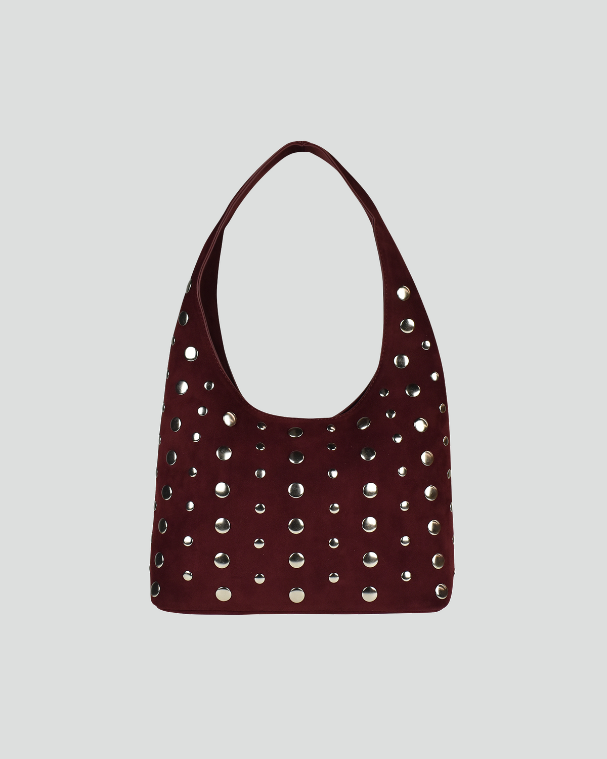 Jenni Studded Hobo Bag Merlot